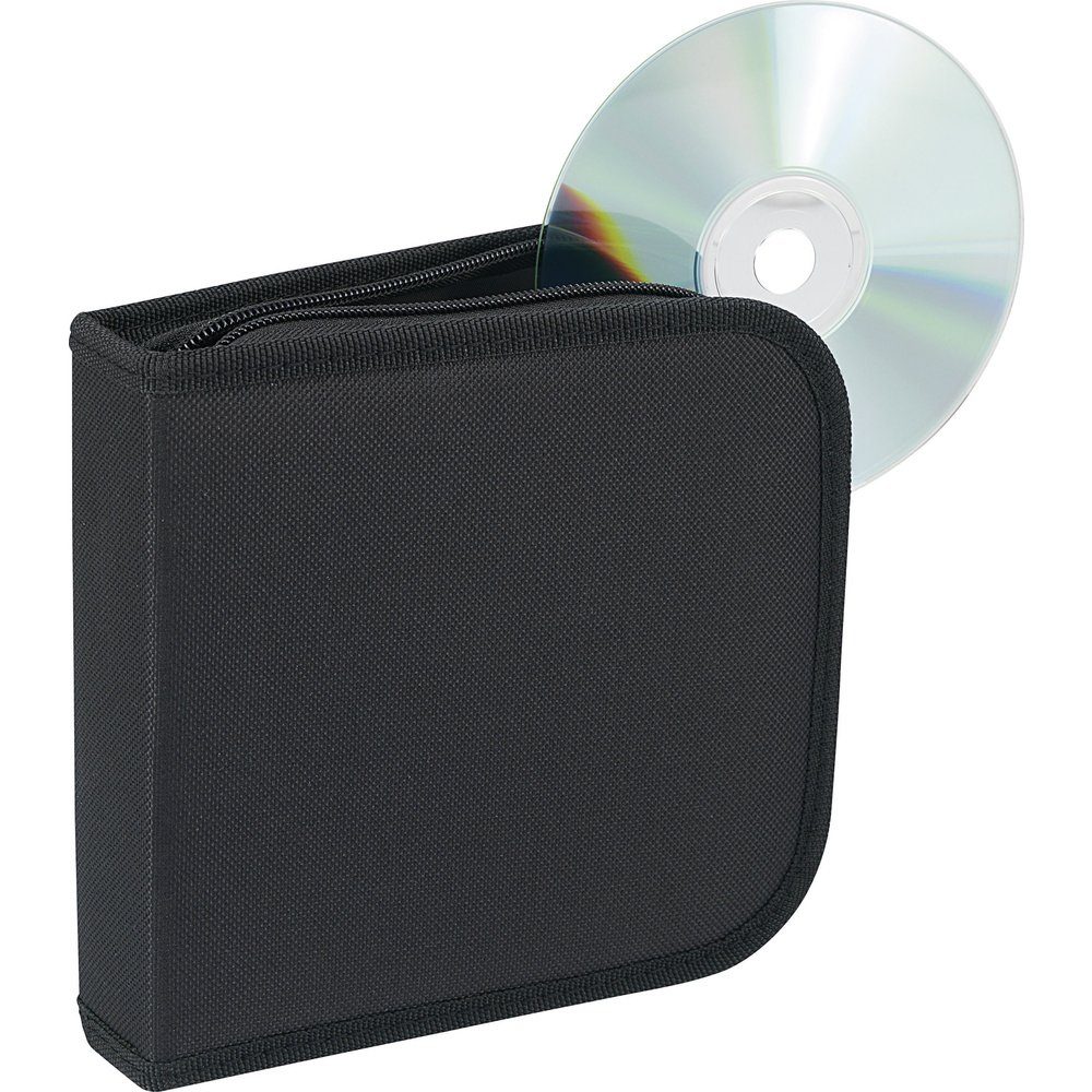 Renkforce CD-Hülle Renkforce CD Tasche 28 CDs/DVDs/Blu-rays Nylon® Schwarz 1 St. (B x H