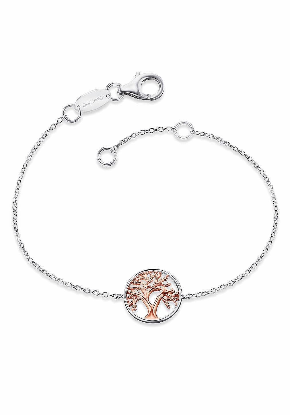 Engelsrufer Silberarmband Little magic, ARMBAND LEBENSBAUM, ERB-LILTREE-BICOR,  Aus rhodiniertem und teilweise roségoldfarben vergoldetem Silber 925