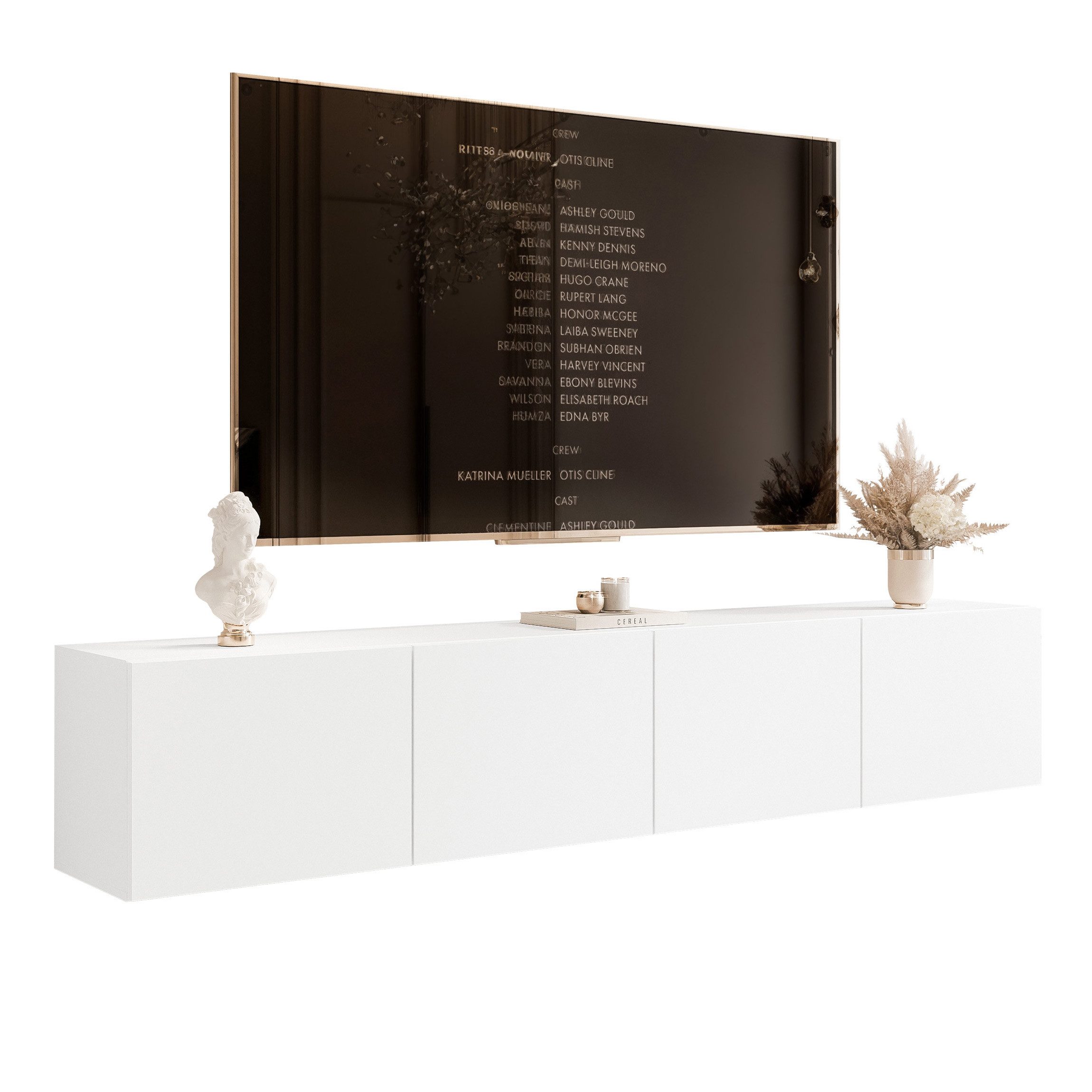 yourhouse24 Lowboard TV ANGEL 200 mit LED-Beleuchtung – Griffloses Design