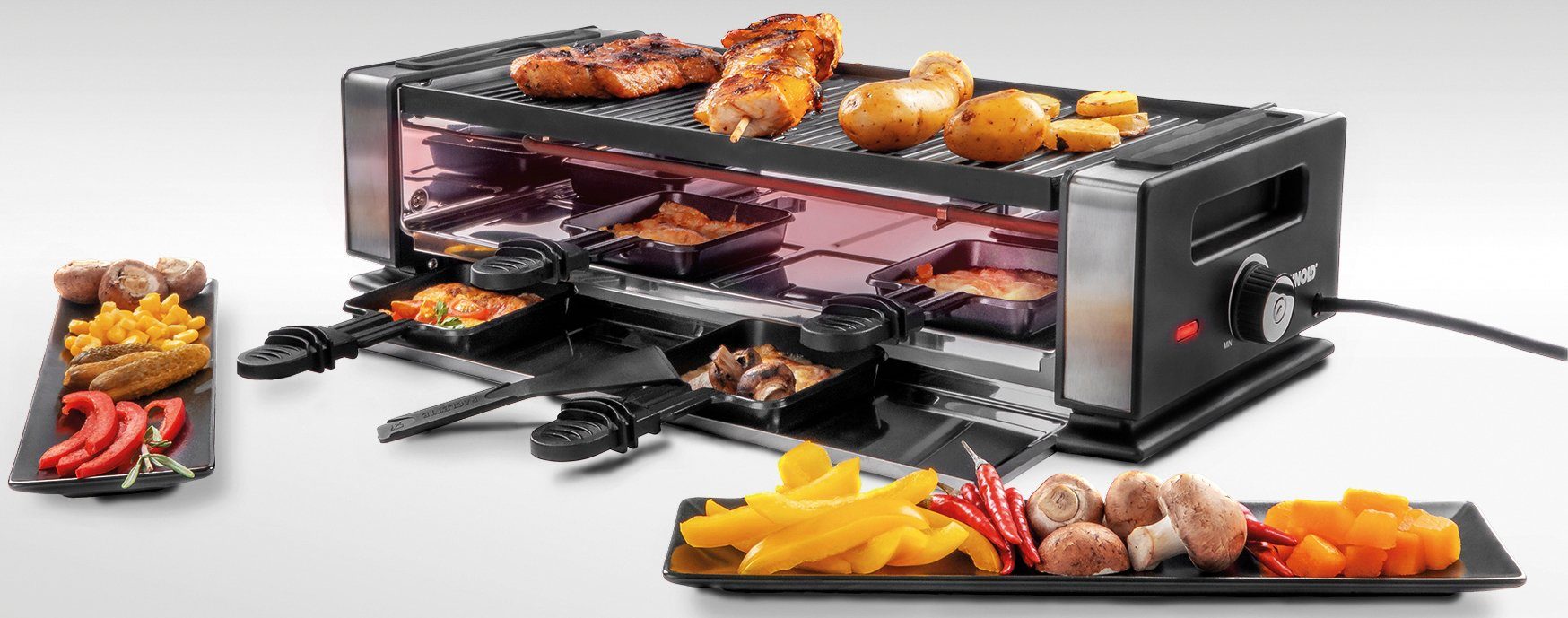 Finesse W Raclette Basic, Unold Raclettepfännchen, 1200 8 48730