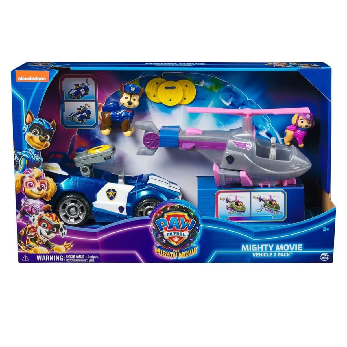 Spin Master Spielzeug-Flugzeug Spin Master 6068153 Paw Patrol - The Mighty Movie - 2 Fahrzeuge + Skye