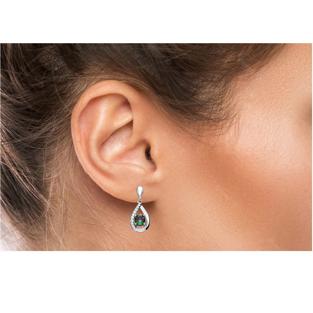 Limana Ohrring und Ketten Set Schmuckset 925 Silber Halskette 43+3cm hängen günstig online kaufen