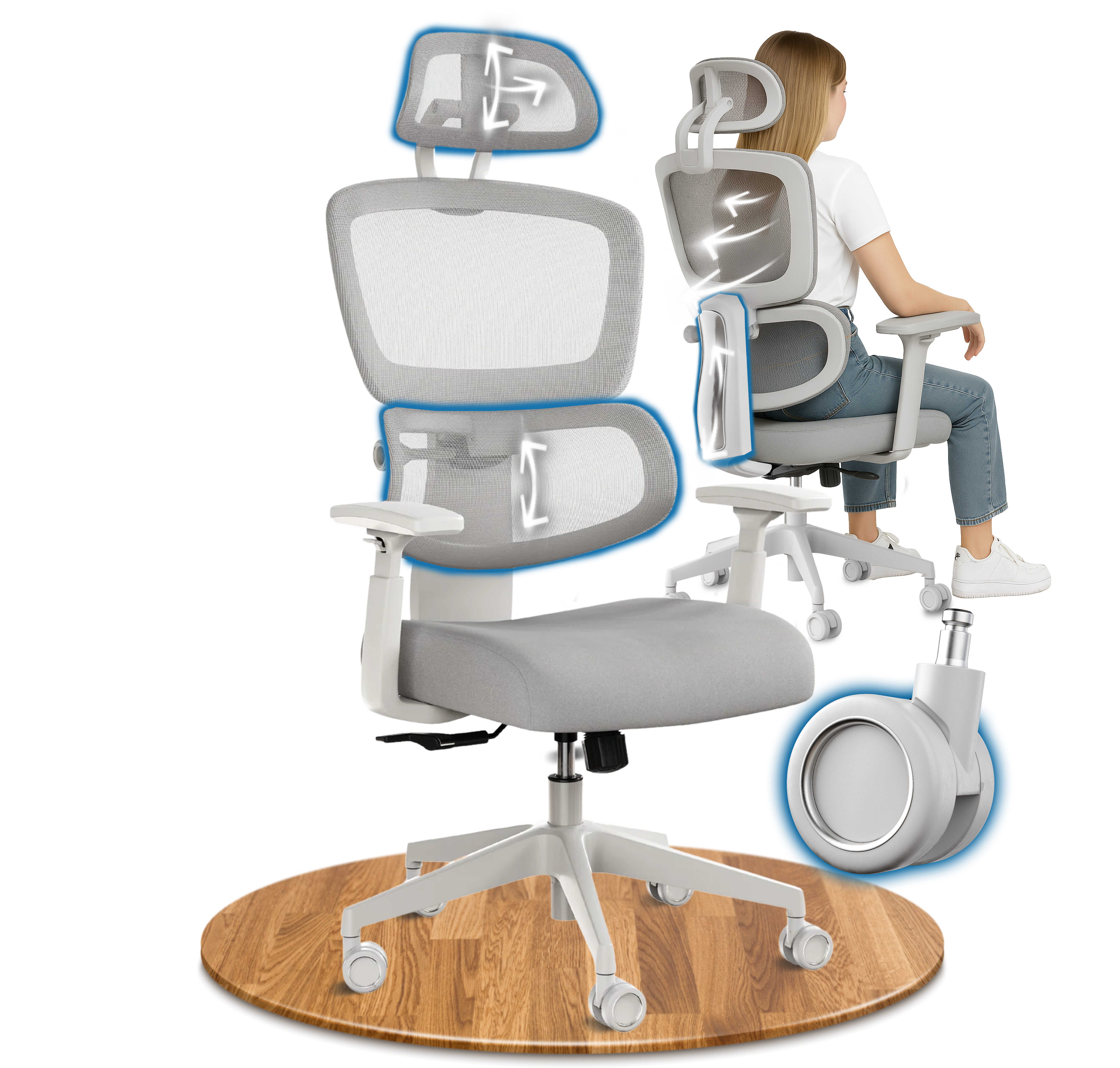 DESKSPACE Bürostuhl Move Ergonomischer Bürostuhl 3-stufige günstig online kaufen