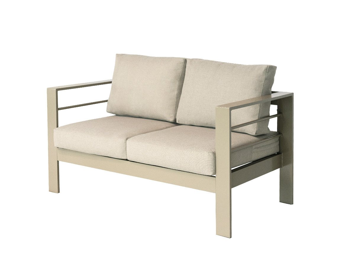 MeXo Gartenlounge-Set XXL Gartenmöbel Set Aluminium Outdoor, (Set, 1-tlg., 1× 2-Sitzer Sofa, 4 × Auflagen), wetterfest Gartensofa Loungesofa Balkonsofa für 1-2 Personen