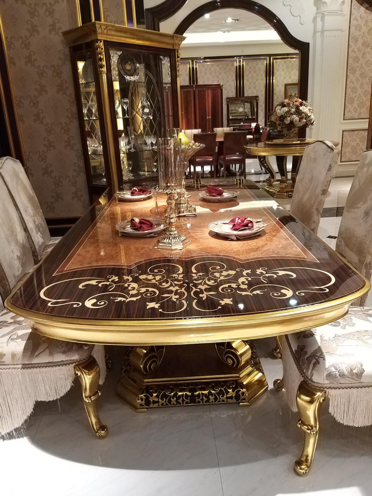 JVmoebel Esstisch, Königlicher Esstisch Tisch Esszimmer Holz Tische Rokoko Barock Luxus