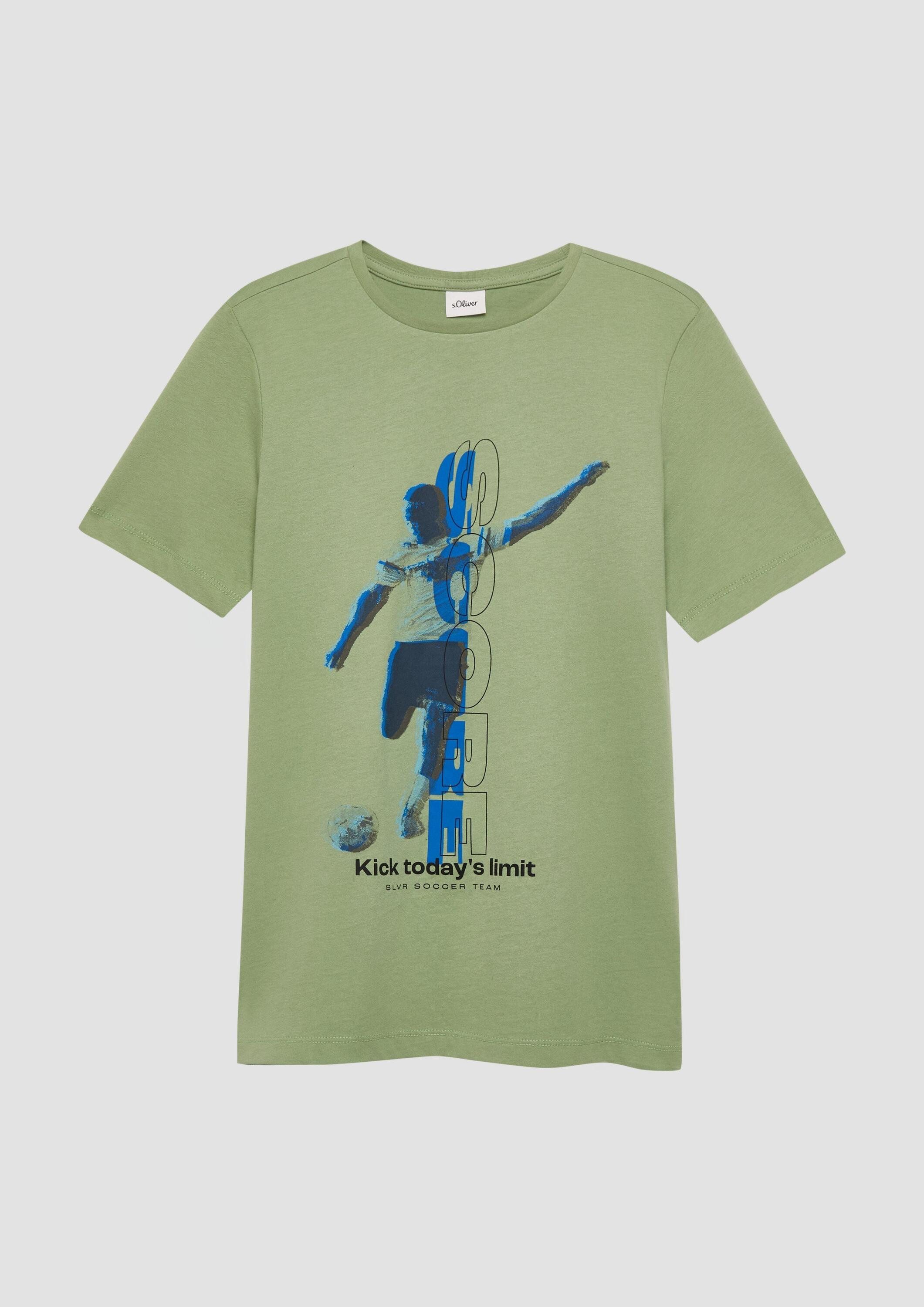s.Oliver Kurzarmshirt T-Shirt T-Shirt mit Fußball-Print