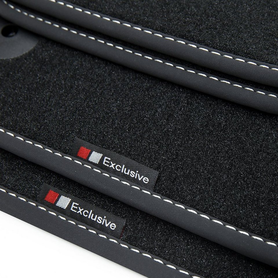 teileplus24 Auto-Fußmatten EF210 Velours Fußmatten Set kompatibel mit VW Passat  B8 3G 2014