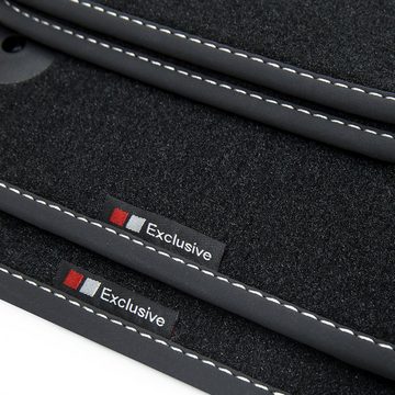 teileplus24 Auto-Fußmatten EF202 Velours Fußmatten Set kompatibel mit VW Golf 5 & 6 / Scirocco 3