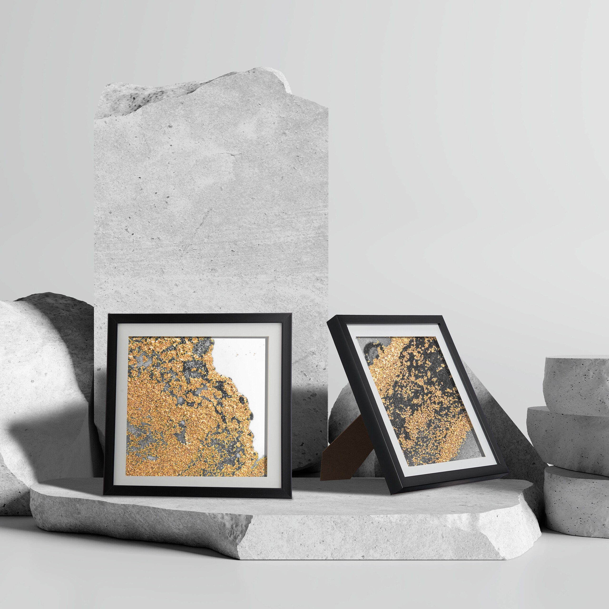 relaxdays Bilderrahmen-Set Bilderrahmen 25x25 cm 2er günstig online kaufen