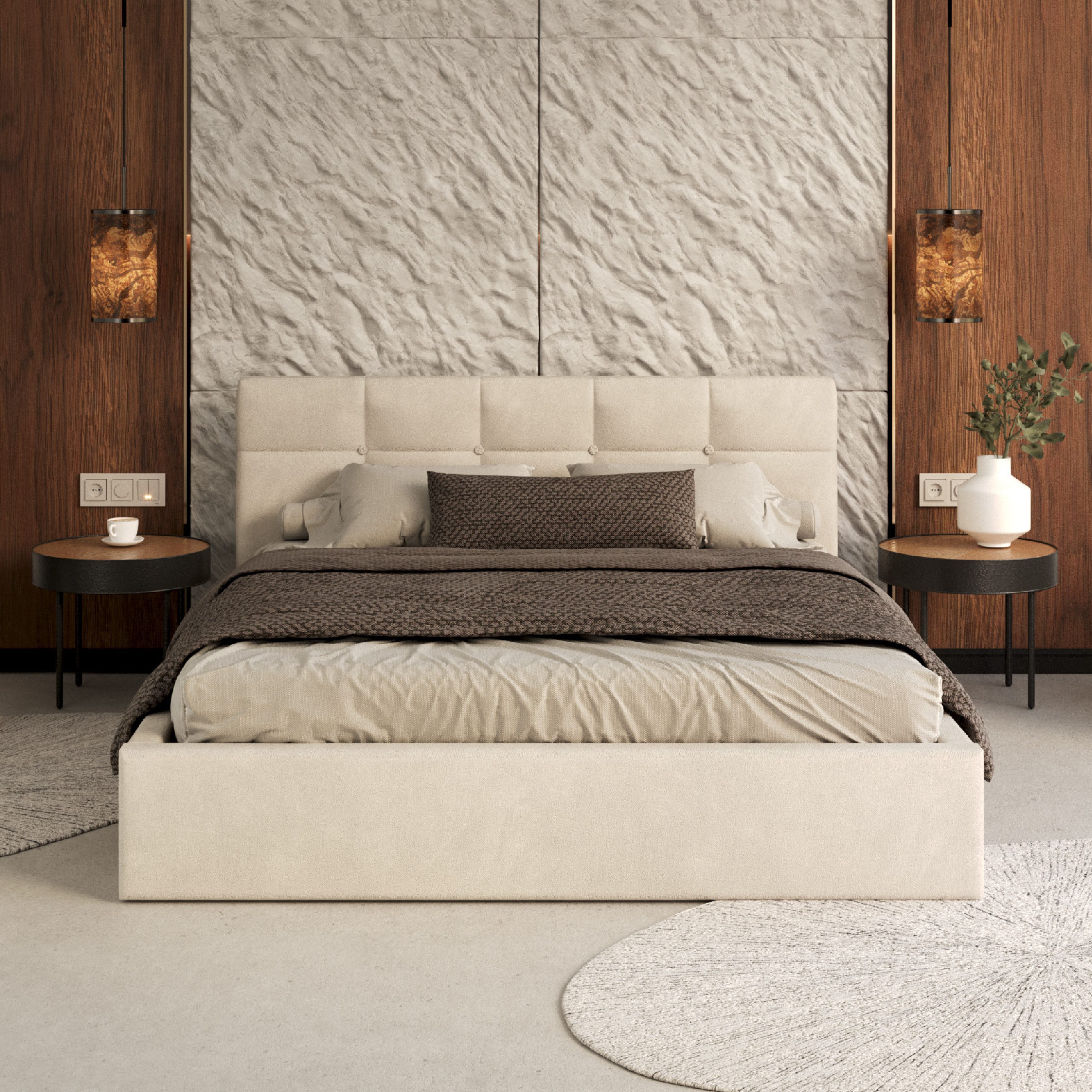 FDM Polsterbett VEGAS Bettkasten MADE IN EU - mit hochwertigem Velours Bezu günstig online kaufen