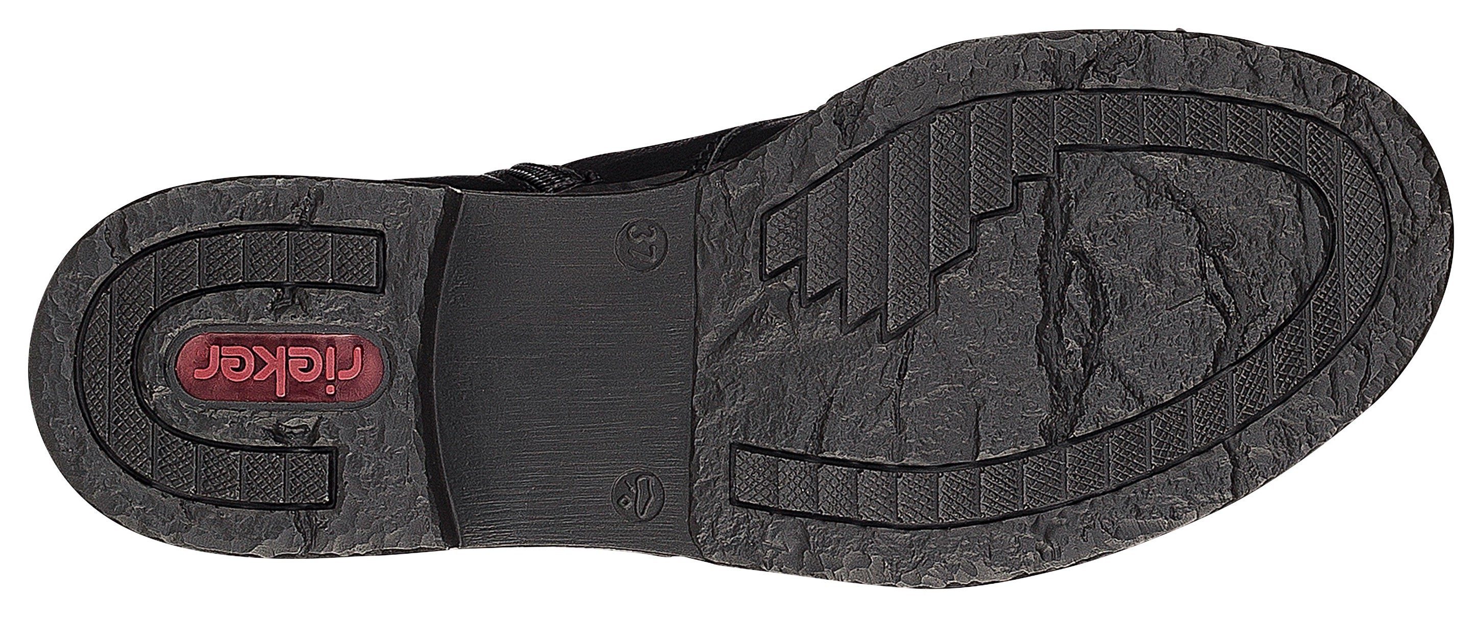 Rieker Schnürstiefelette, Schnürboots, Blockabsatz, mit gepolstertem Schaftabschluss