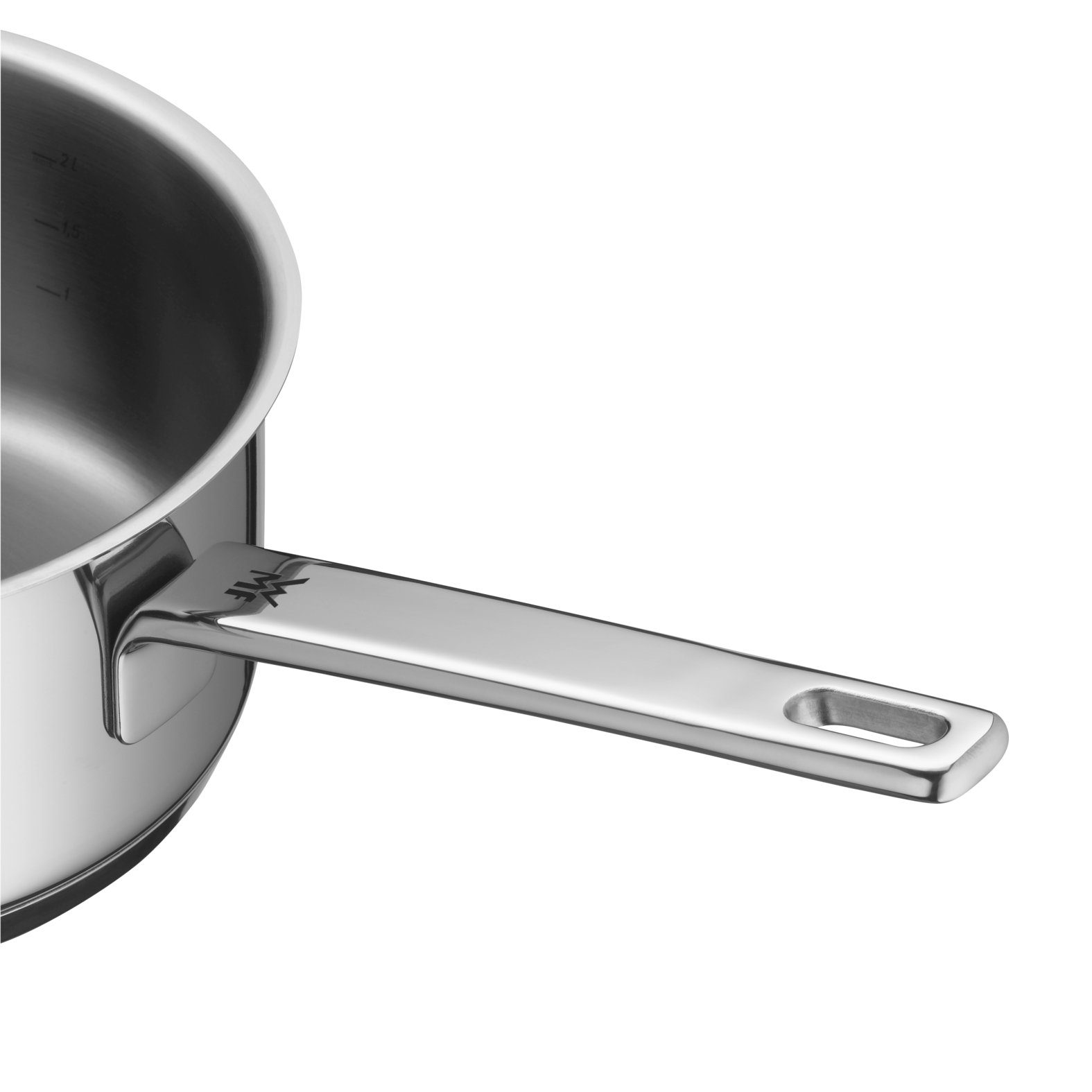 WMF Milchtopf Compact Cuisine Stielkasserolle mit Deckel, 20 cm, Cromargan® Edelstahl rostfrei 18/10 (1x Stielkasserolle ohne Deckel 20 cm (Volumen 2,5l, Höhe 8,5 cm) - optimal für Herdplatten mit Ø 18 cm, 1-tlg., 1x Stielkasserolle ohne Deckel 20 cm für Herdplatten mit Ø 18 cm), Compact Cuisine
