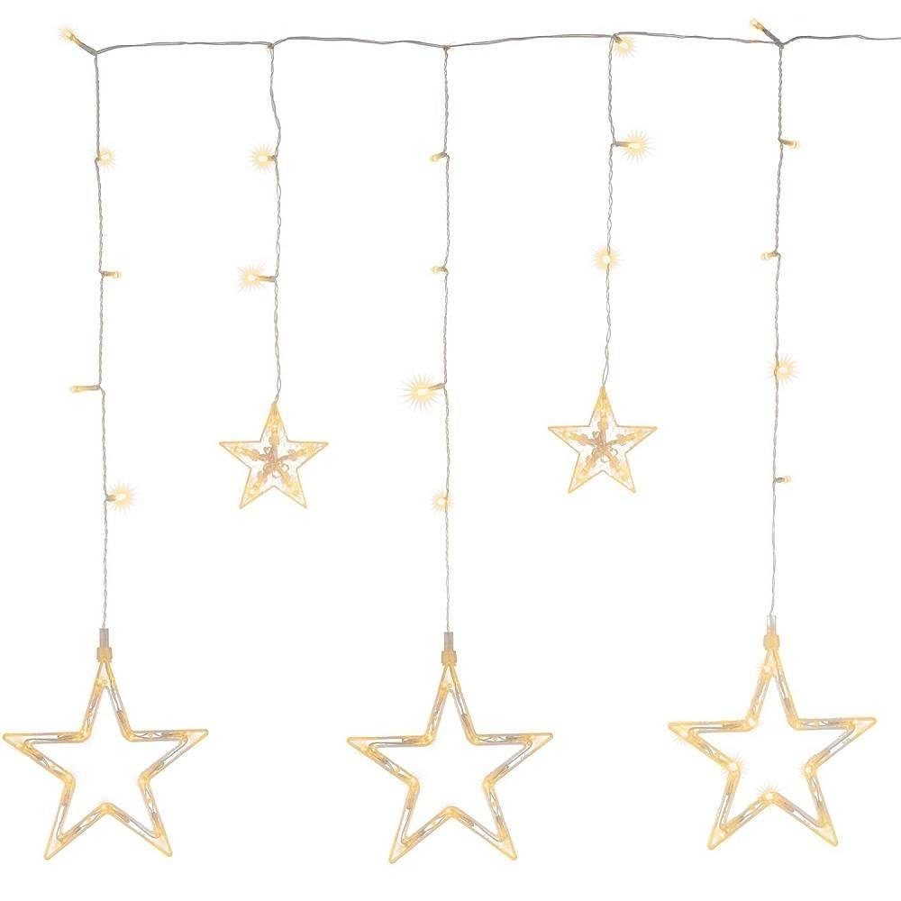 Nipach LED-Lichterkette BA11341 61er LED Lichtervorhang Sterne günstig online kaufen