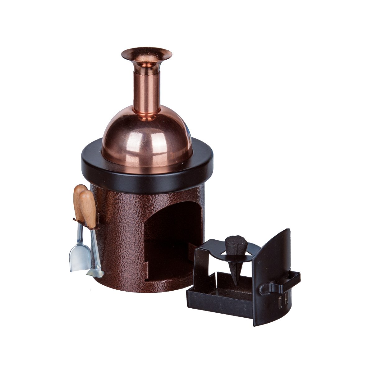 Crottendorfer Räuchermännchen Crottendorfer Räucherhaus Braukessel inkl. 5 Räucherkerzen Tannenduft, inklusive 5 Räucherkerzen