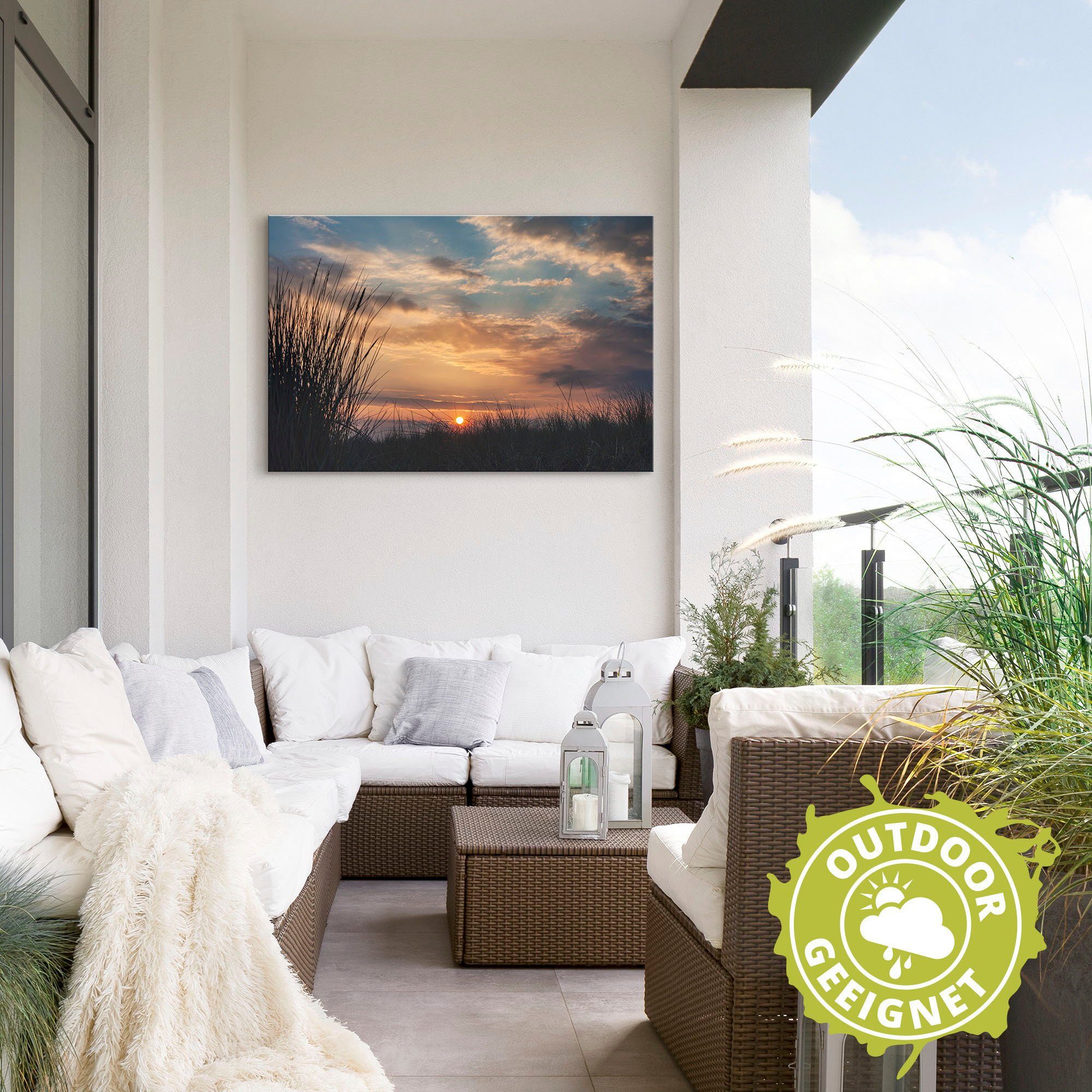 Artland Wandbild »Sonnenuntergang an der Küste Ostsee«, Bilder vom Sonnenuntergang & -aufgang (1 Stück), in vielen Größen & Produktarten - Alubild / Outdoorbild für den Außenbereich, Leinwandbild, Poster, Wandaufkleber / Wandtattoo auch für Badezimmer geeignet-HomeTrends
