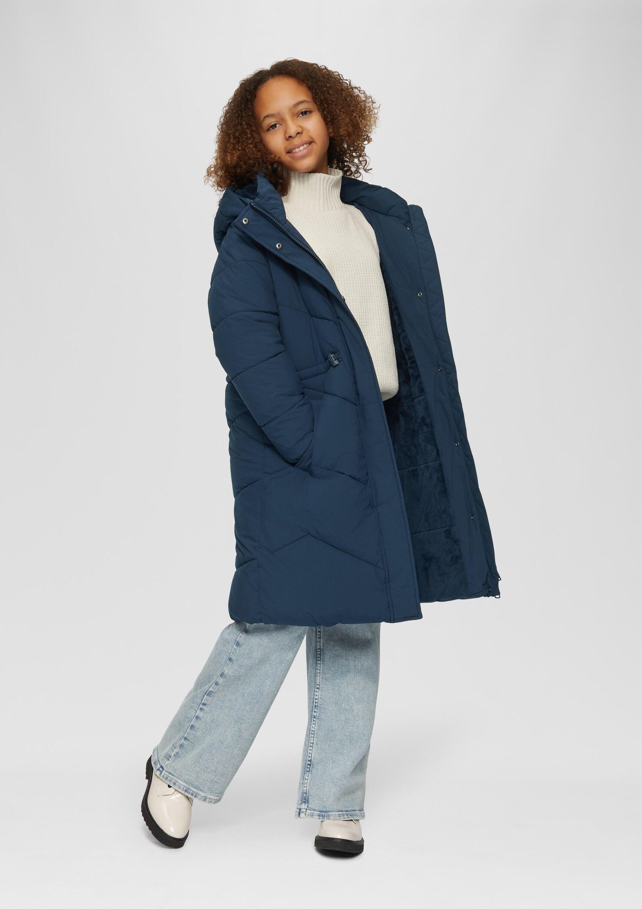 s.Oliver Wintermantel Outdoor-Mantel Steppmantel mit samtigem Fleecefutter und 2-Wege-Reißverschluss