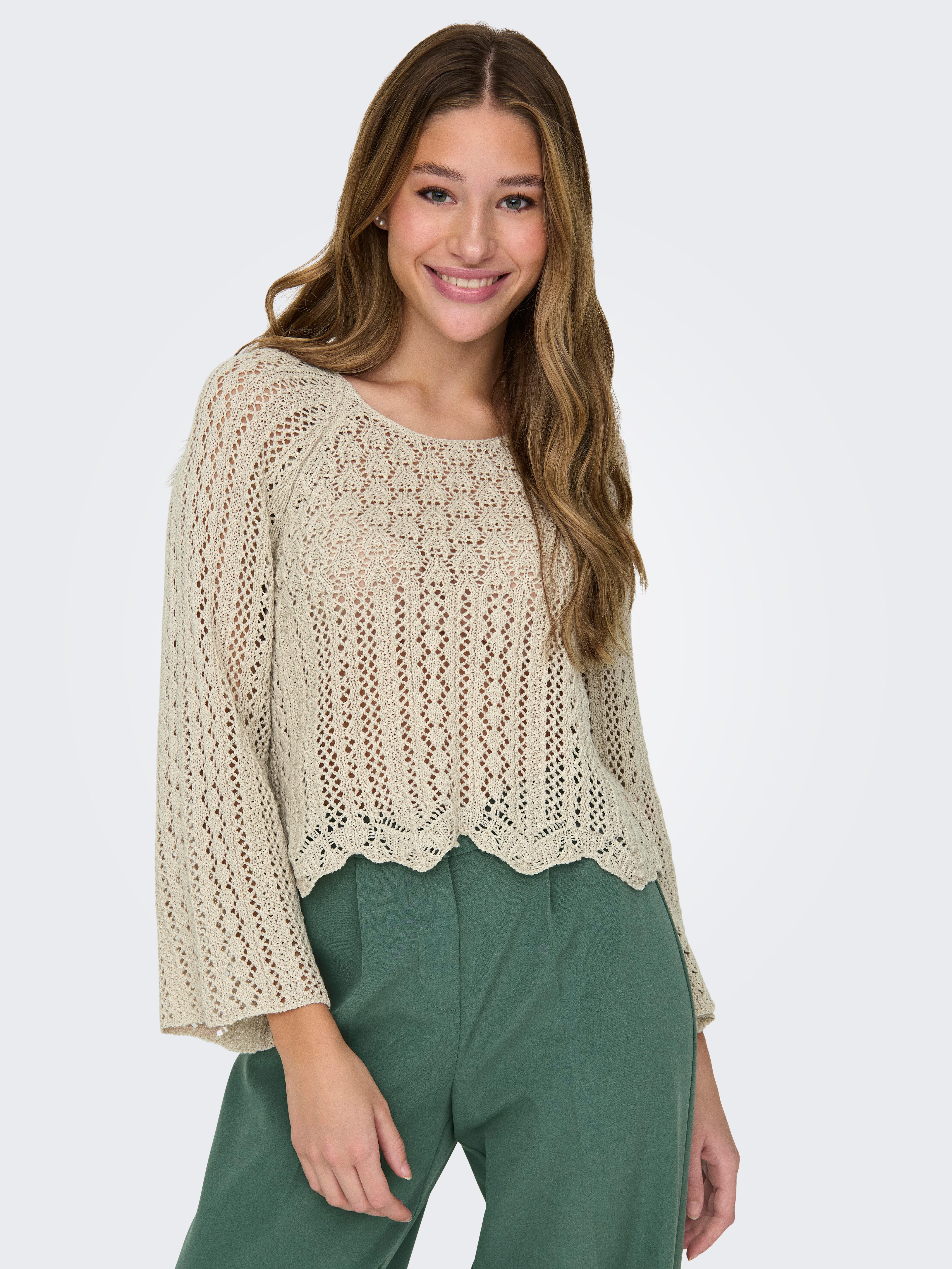 ONLY Rundhalspullover ONLNOLA LIFE 3/4 PULLOVER KNT NOOS
