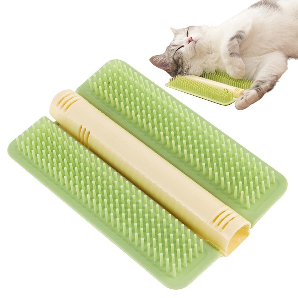 Ledander Fellbürste Massagebürste für Katzen,Katzenbürste mit Katzenminze Massage, (1-tlg), Fell reiben,Jucken kratzen, mit matischem, für Kurzhaar Langhaar
