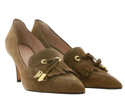 Roberto Festa ROBERTO FESTA MILANO Aluhe Veloursleder-Pumps stylische Damen Absatz-Schuhe Made in Italy Heels Braun Pumps