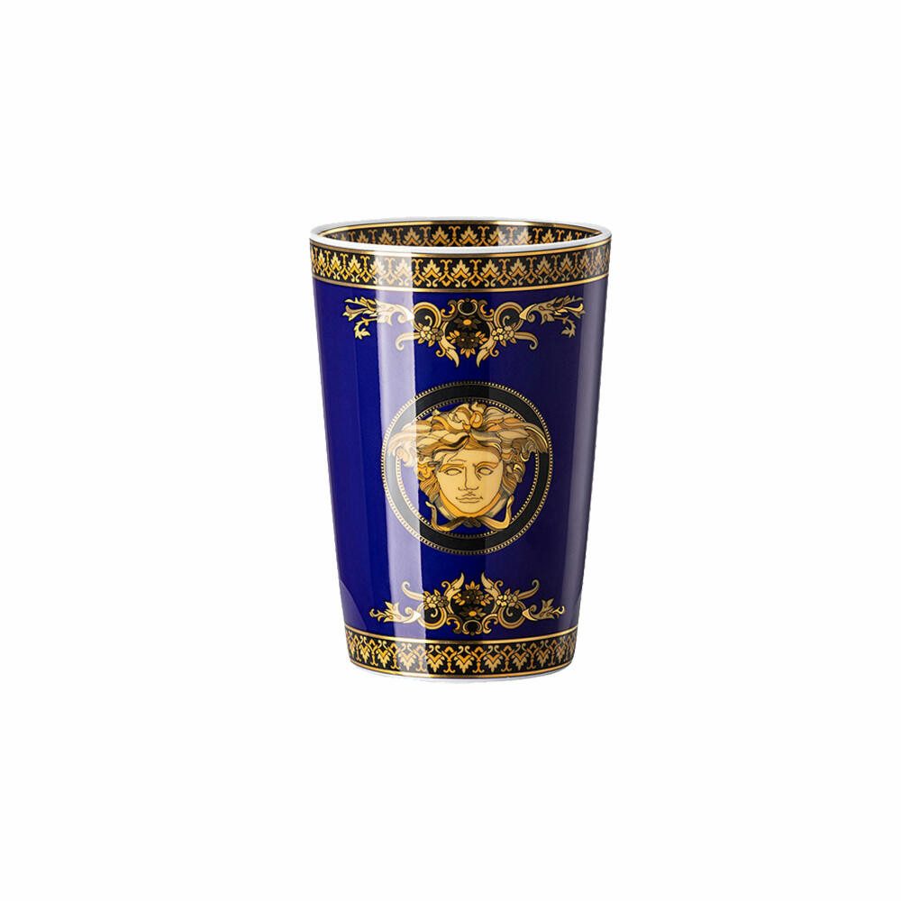 Rosenthal meets Versace Teelichthalter Tischlicht mit Duftwachs Medusa blau