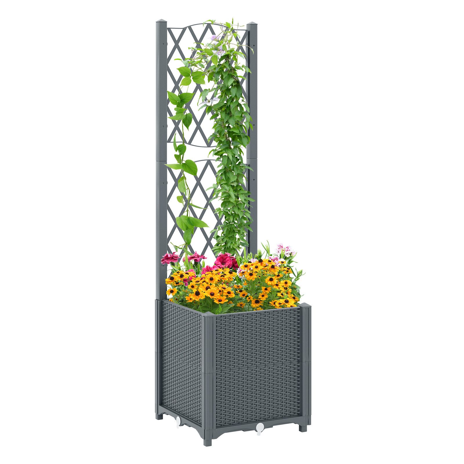 COSTWAY Blumenkasten (1 St), mit Rankgitter, günstig online kaufen