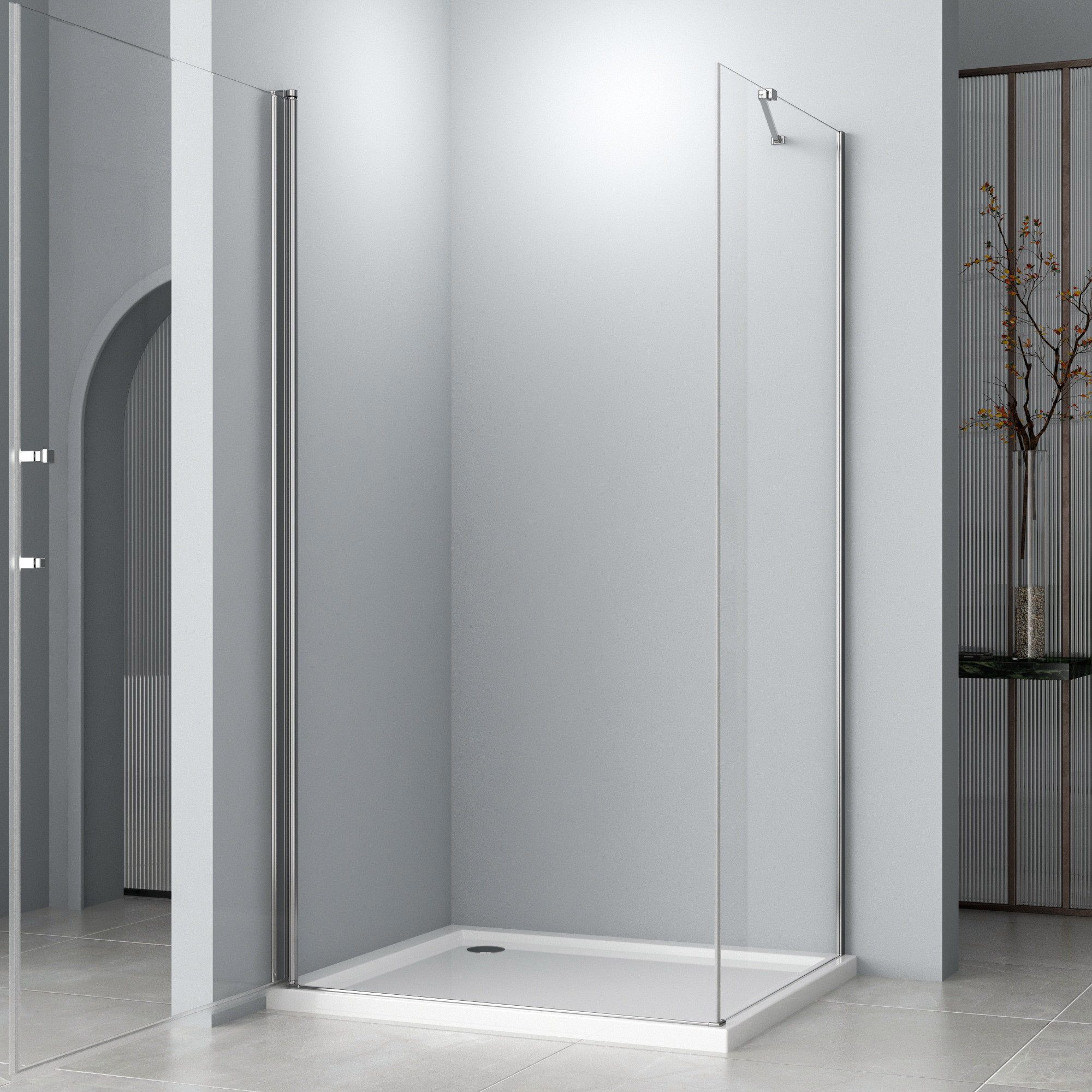 Hopibath Eckdusche Duschkabine 90x90 Eckeinstieg Pendeltür günstig online kaufen