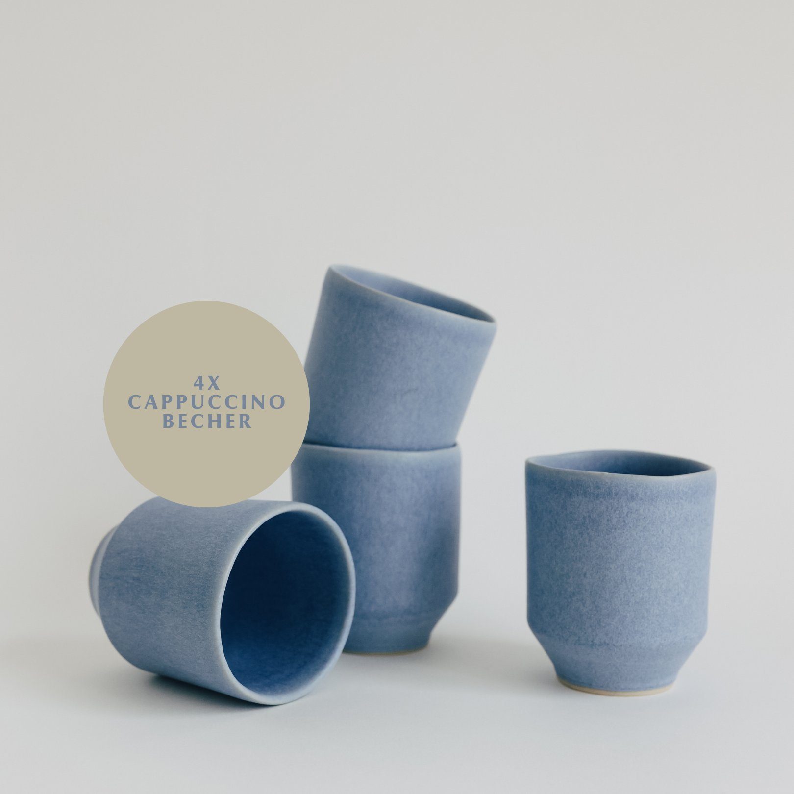 NAKOA Cappuccinotasse NAKOA Keramik Cappuccino Tassen 4er Set, Cappuccino Becher, 250ml