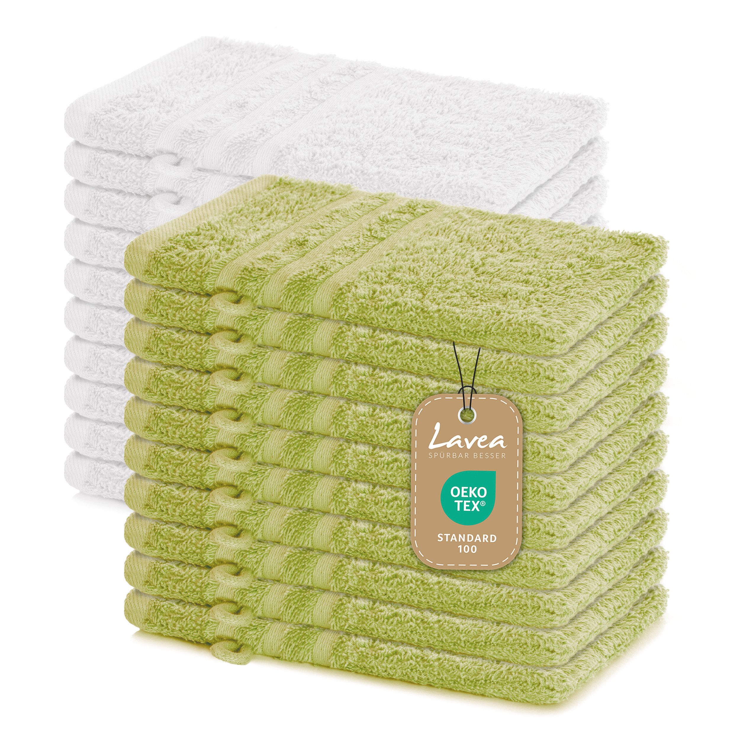 Lavea Handtuch Set Frottierserie Elena, Waschhandschuh günstig online kaufen