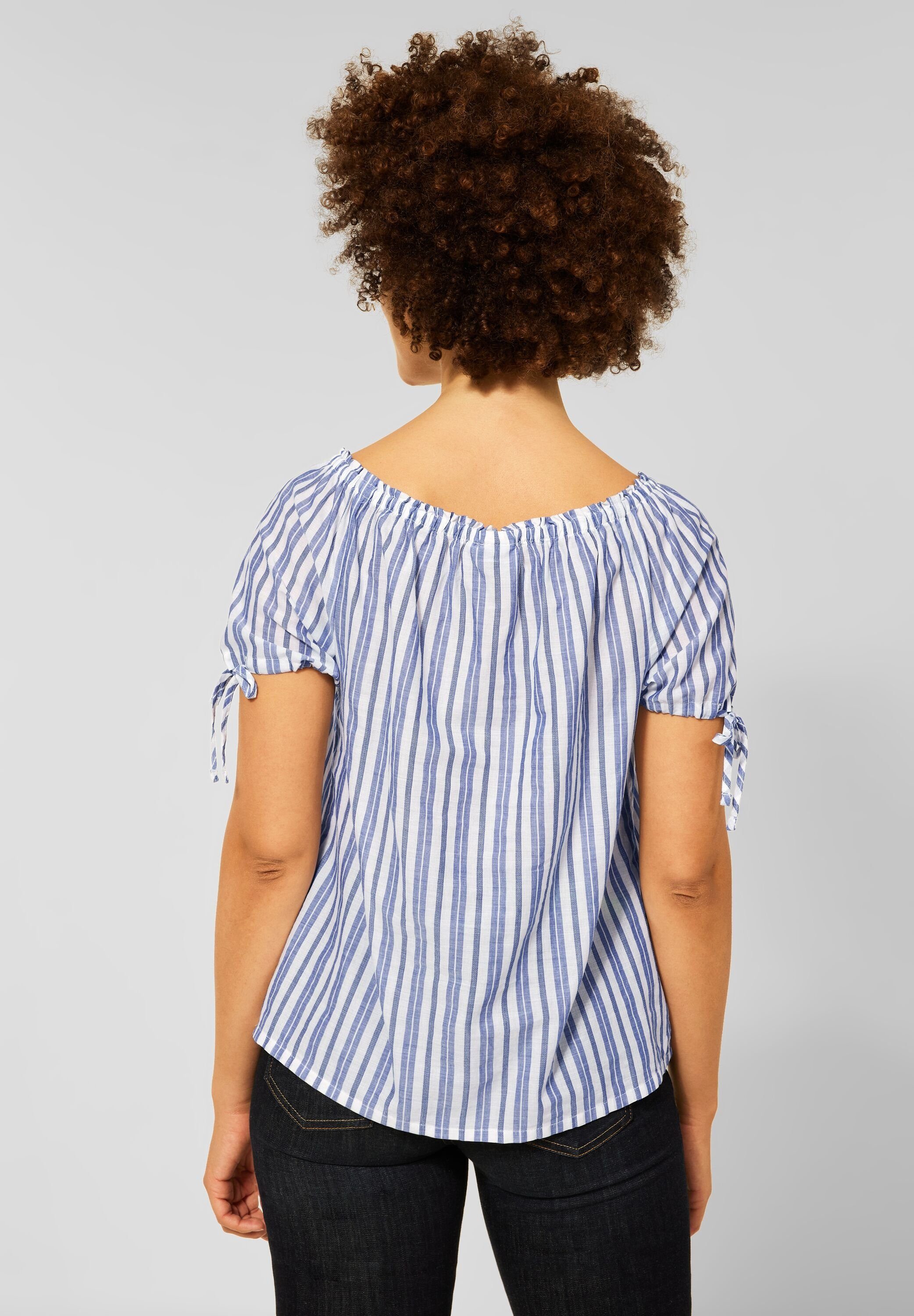 STREET ONE Carmenbluse im Streifendesign