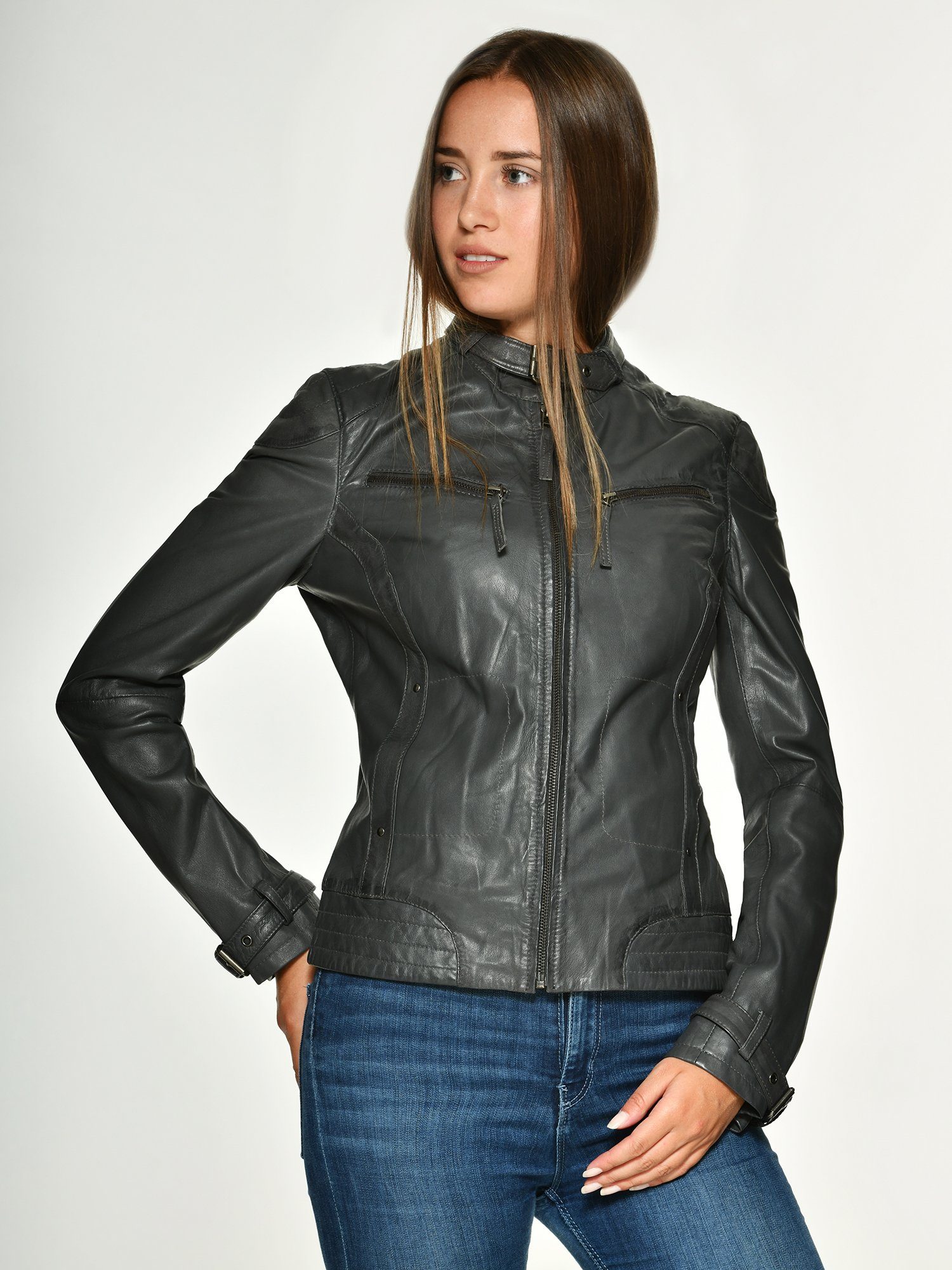 MUSTANG Lederjacke 14Ryana dark grey