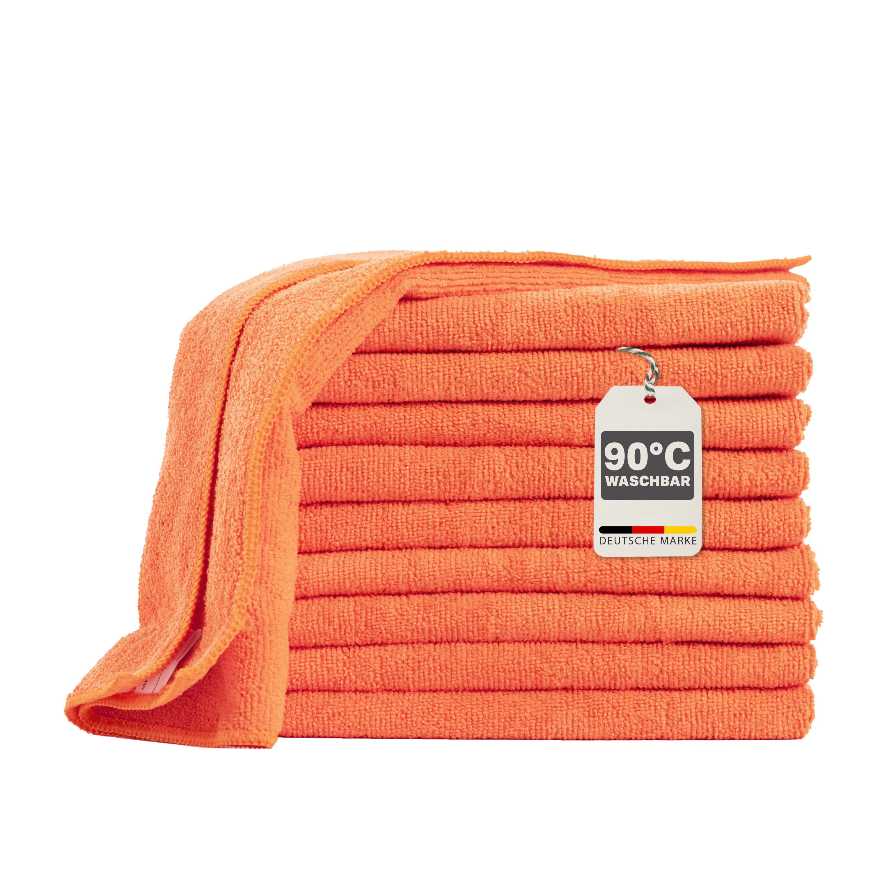 Devior 10er Set Mikrofasertücher 40x40 cm – Mikrofasertuch Mikrofasertuch (80% Polyester, 20% Polyamid, Spar-Set, 10-tlg., für makellose Sauberkeit, Rückstandsfrei auf allen Oberflächen - Trocken- & Nassreinigung)