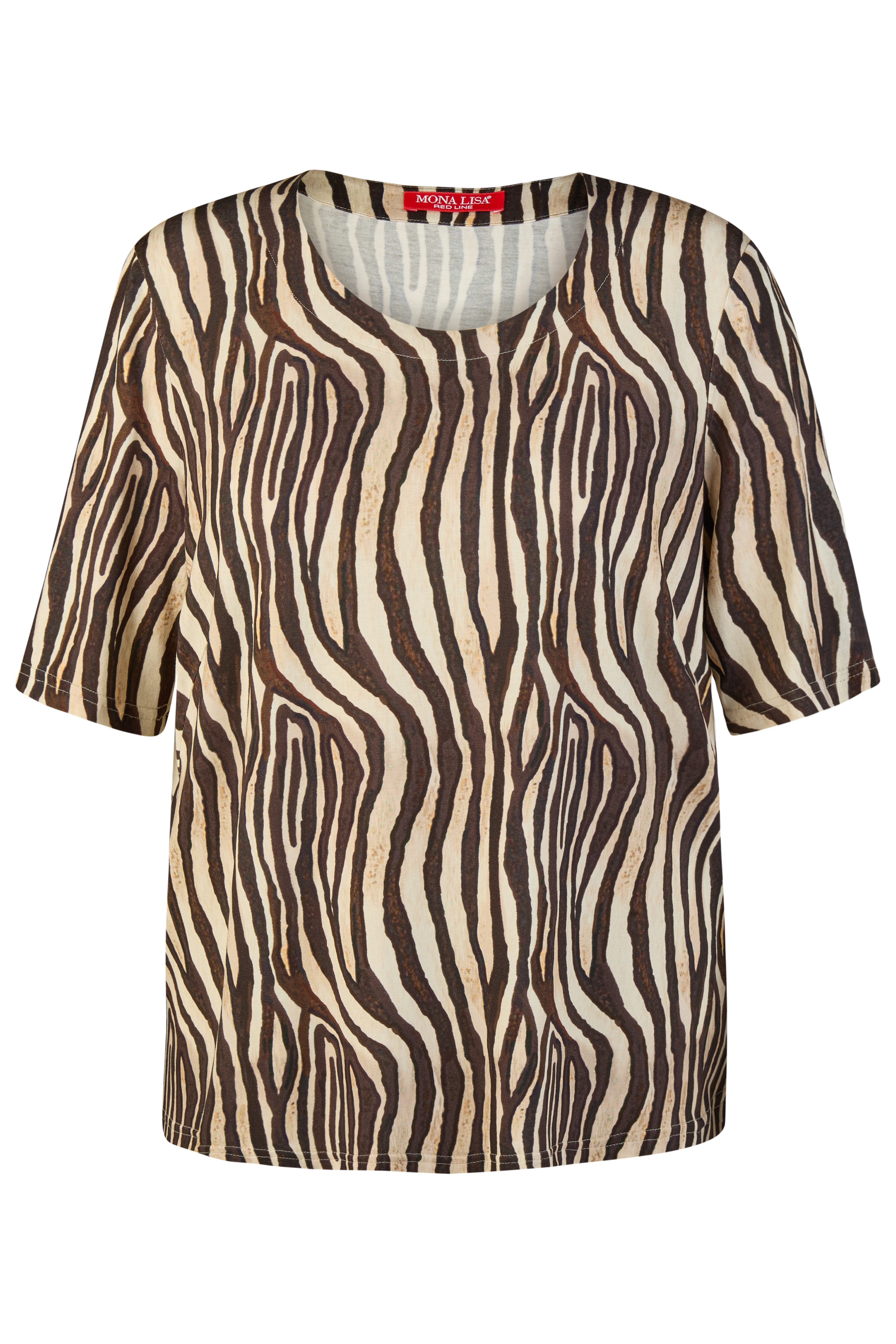 Mona Lisa REDLINE Rundhalsshirt Große Größen Safari-Print - stylisch und selbstbewusst