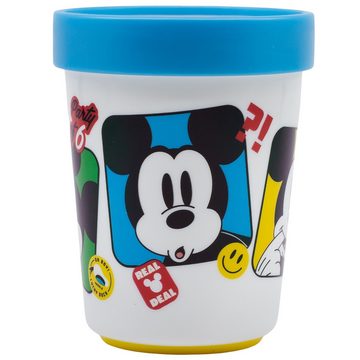 Disney Kindergeschirr-Set Disney Mickey Maus Kinder Geschirr-Set 3 tlg (3-tlg), 1 Personen, Kunststoff, antirutsch Becher Teller Schüssel