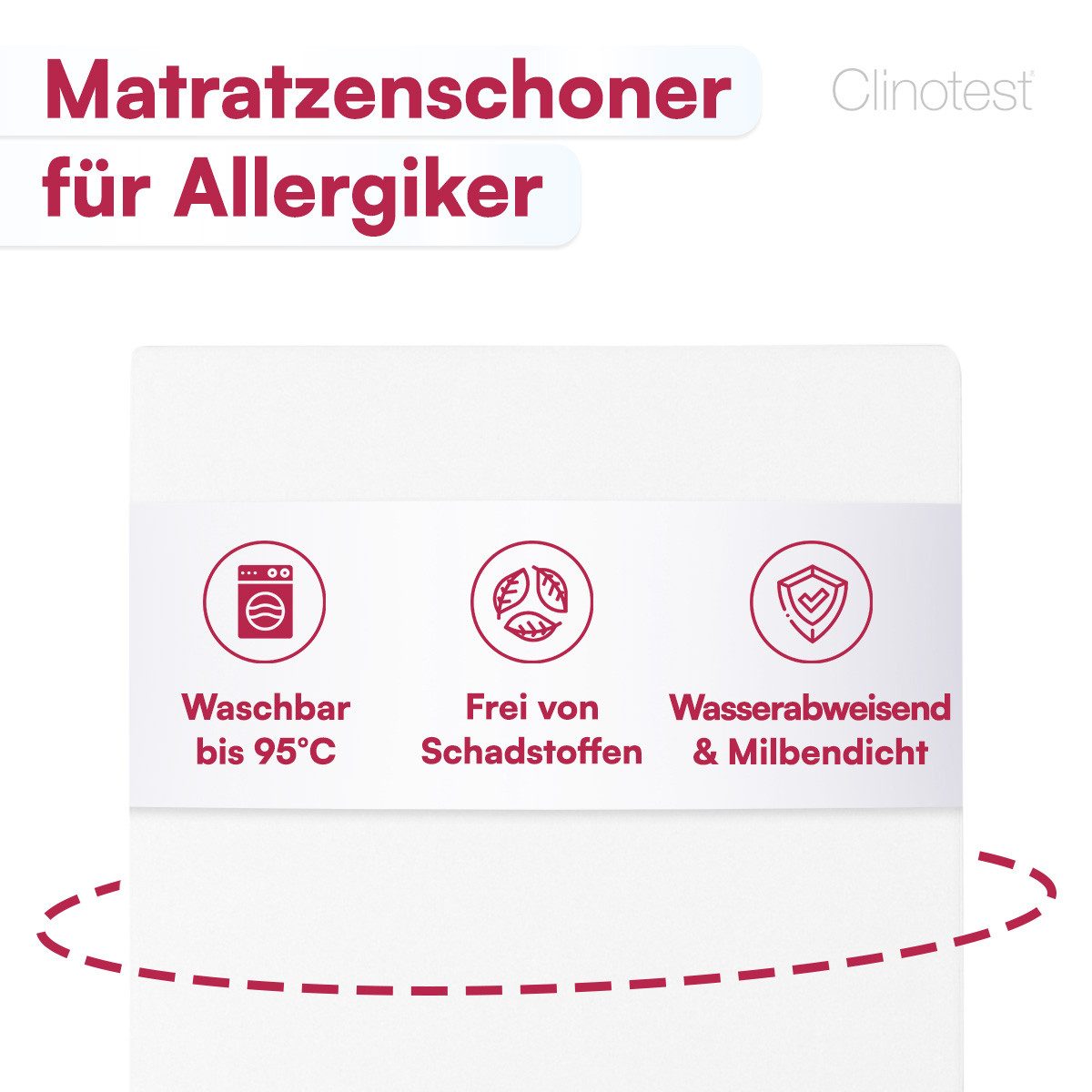 Matratzenschutzbezug Wasser- und Milbendicht Clinotest, allergikerfreundlic günstig online kaufen