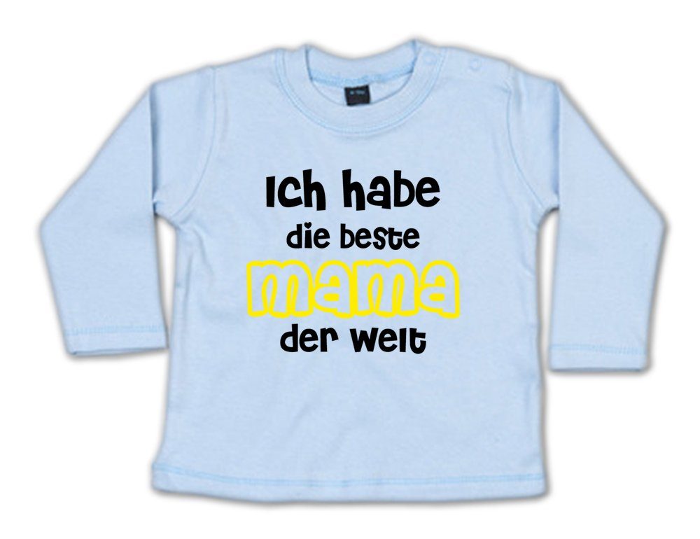 Ggraphics Longsleeve Ich habe die beste Mama der Welt Baby Sweater