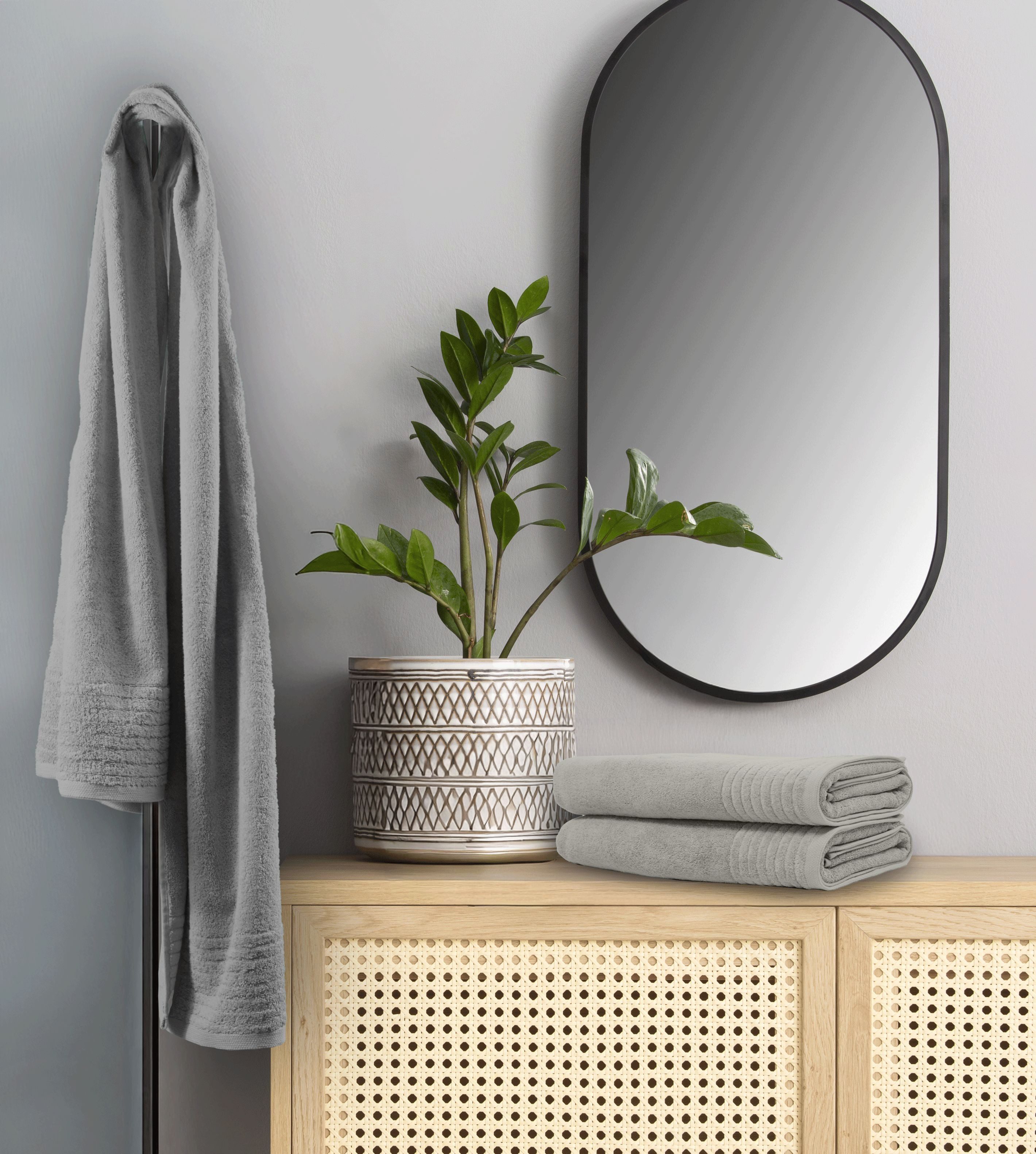 OTTO home Saunatuch Sanremo Premium, Premium Handtücher, 600 gr/m², 80x200cm, Frottier (Set, 2-St), Bordüre, einfarbig, flauschig, weich, dicke Qualität, 5 Jahre Garantie