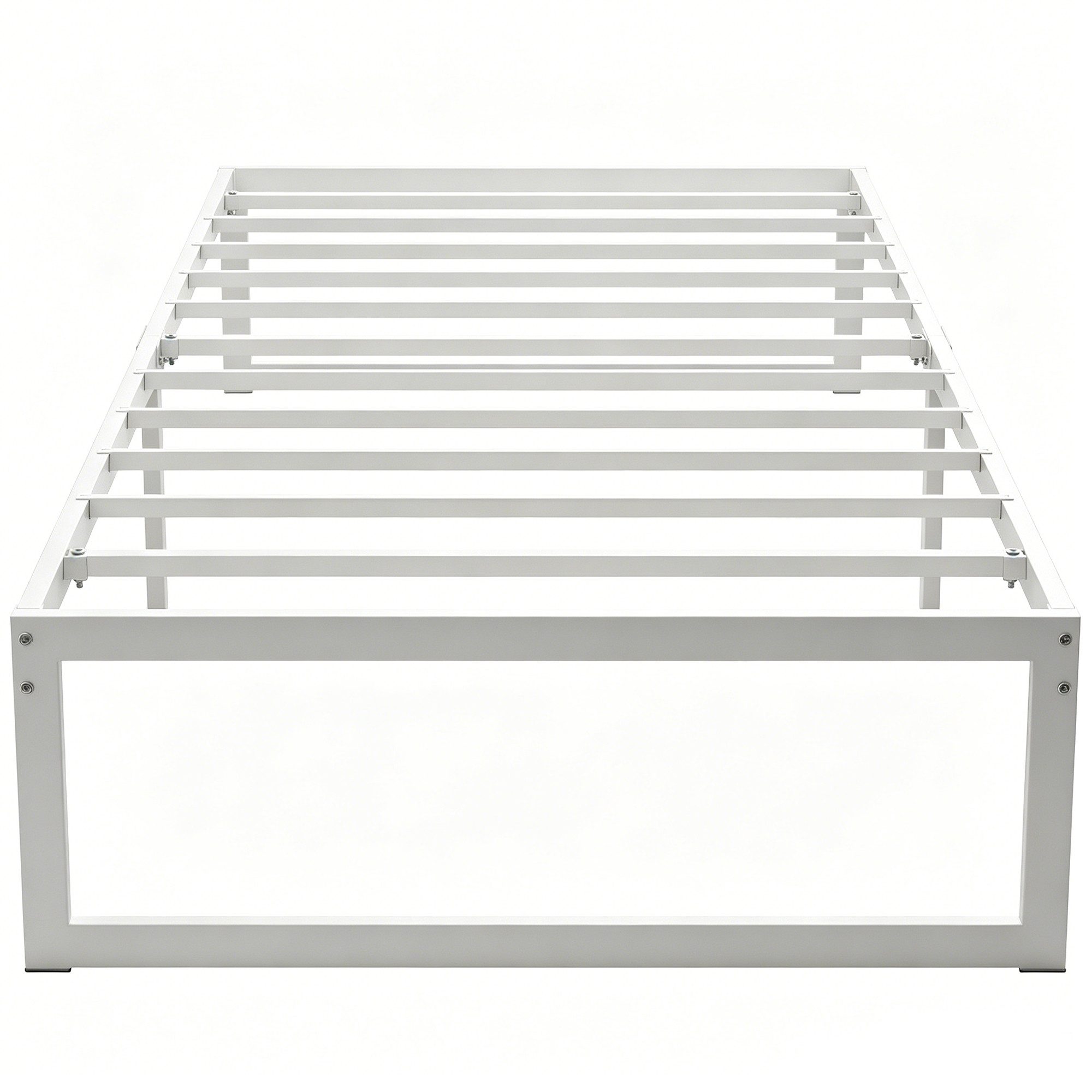 HOMCOM Bettgestell Bett Bettrahmen mit praktischem Stauraum (Set, 2-tlg., Bettgestell mit Aufbauanleitung), ohne Kopfteil, viel Stauraum, schnelle Montage