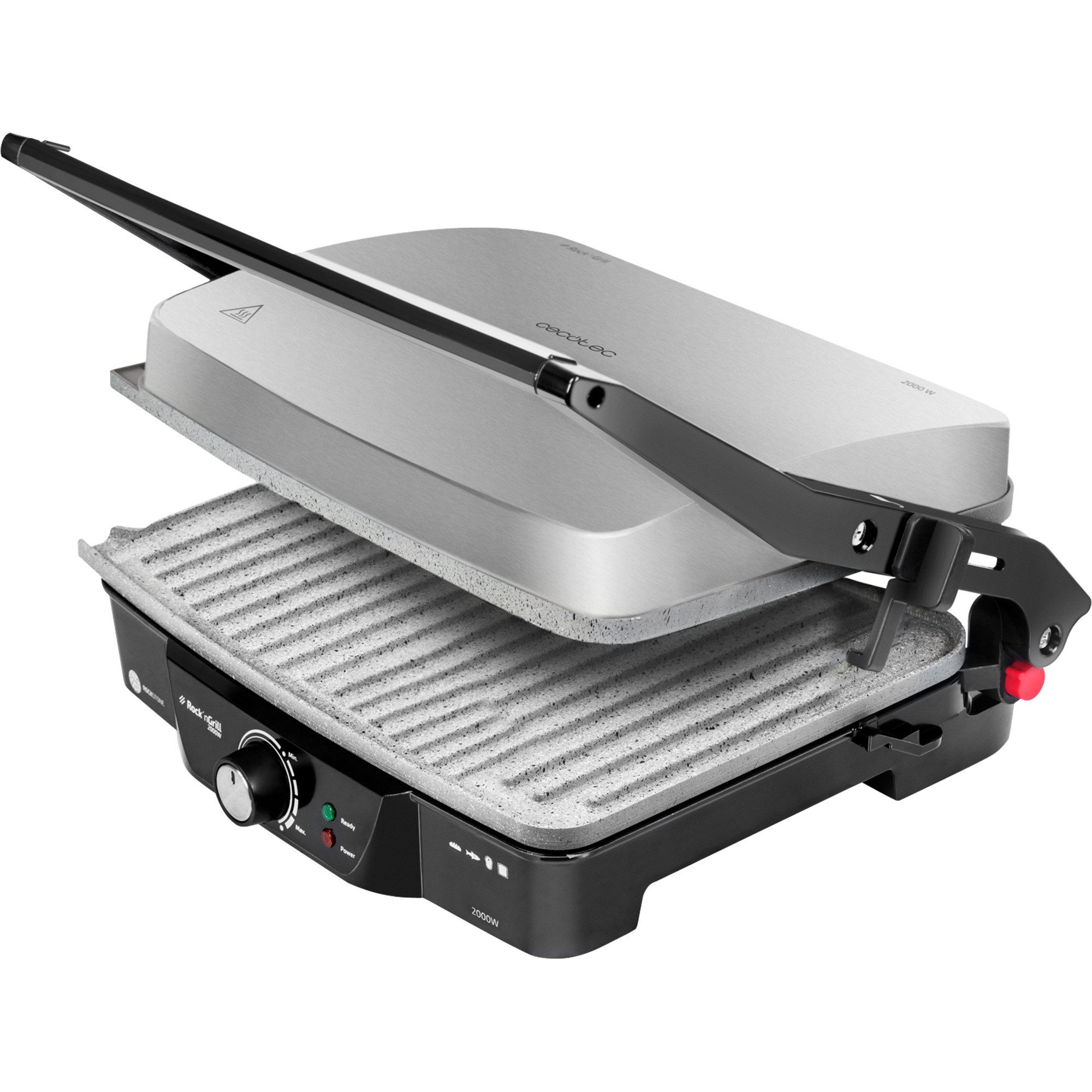 Cecotec Elektrogrill Cecotec Kontaktgrill Rock’n Grill 2000 W, (2.000