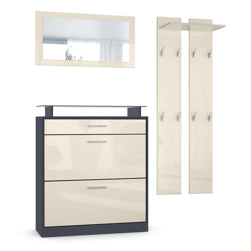 Vladon Garderoben-Set Loret, (Garderobenset bestehend aus günstig online kaufen