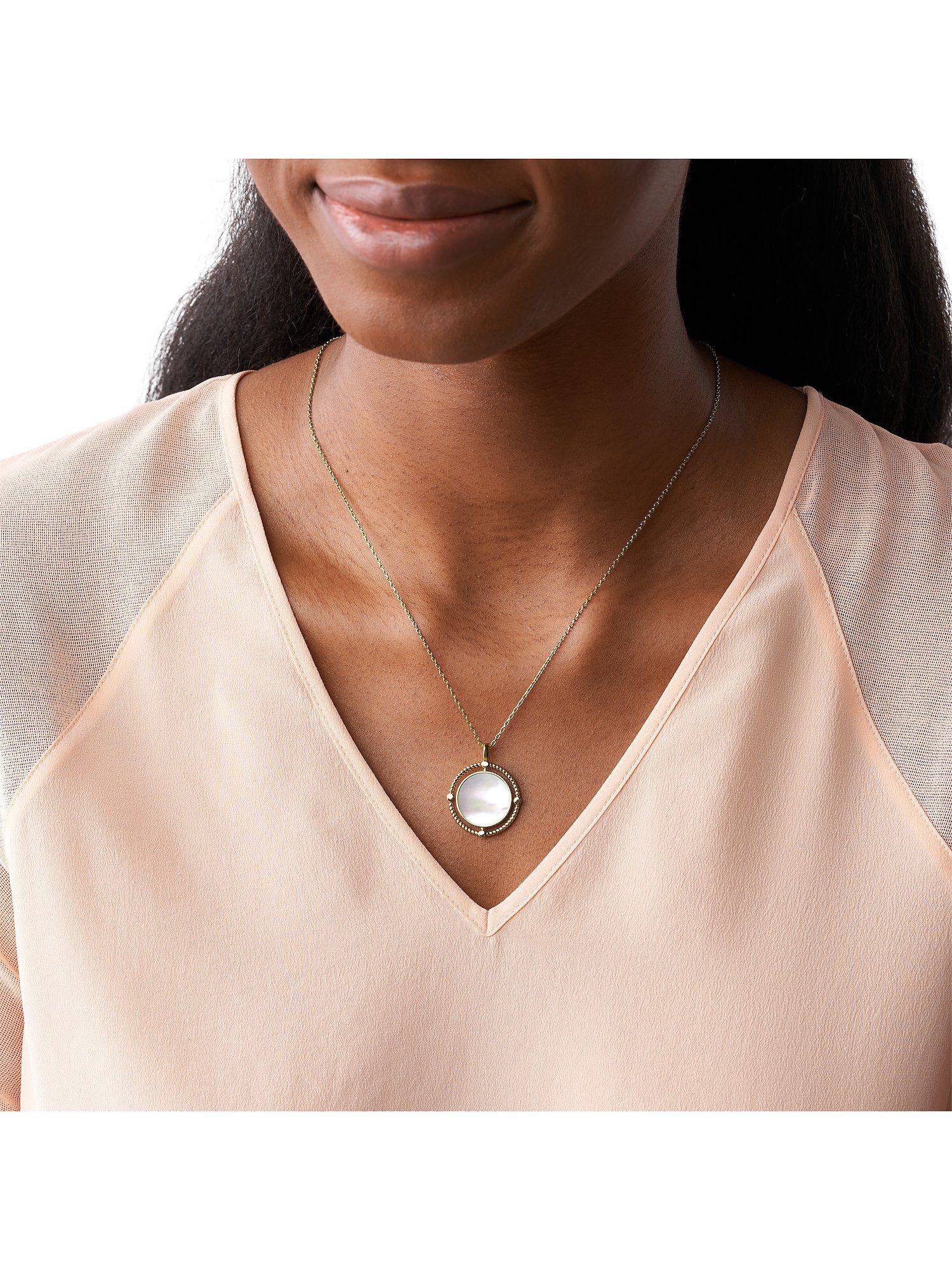 Fossil Collier Fossil Damen-Kette Edelst...