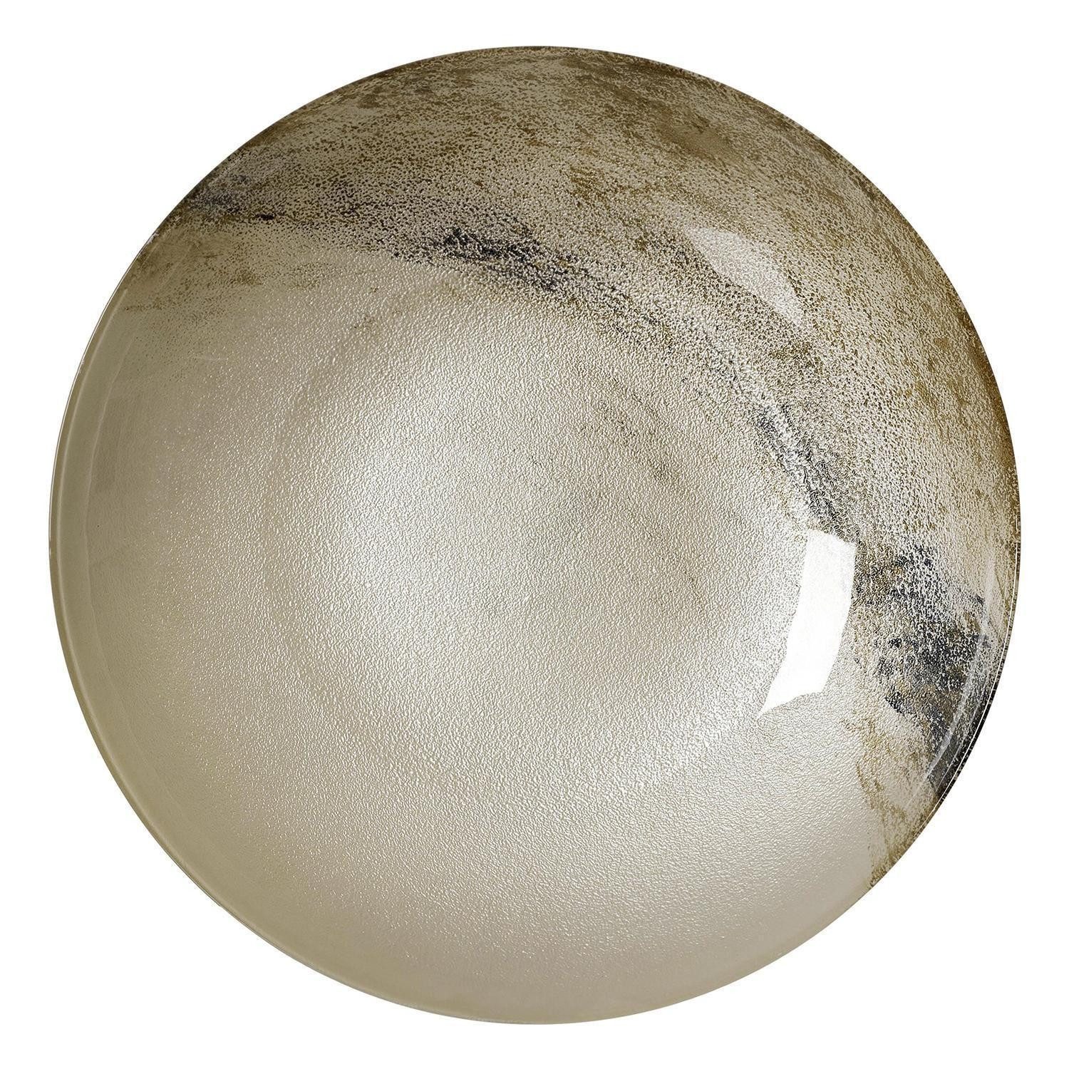 Ritzenhoff & Breker Schale Servierschale AREZZO, Ø 40 cm, Weiß, Braun, Grau, Steinzeug, (1-tlg), spülmaschinengeeignet