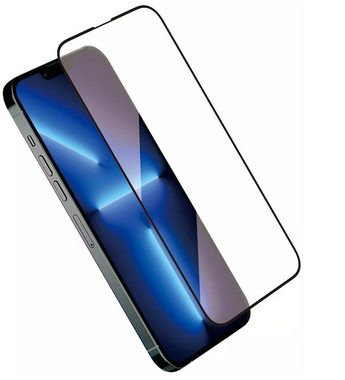 OLi Schutzfolie Silikon für iPhone 13 Pro Max Displayschutzglas mit Schwarzen Rändern, (Spar-Set, 4-St), Komplet Deckende Panzer Glas