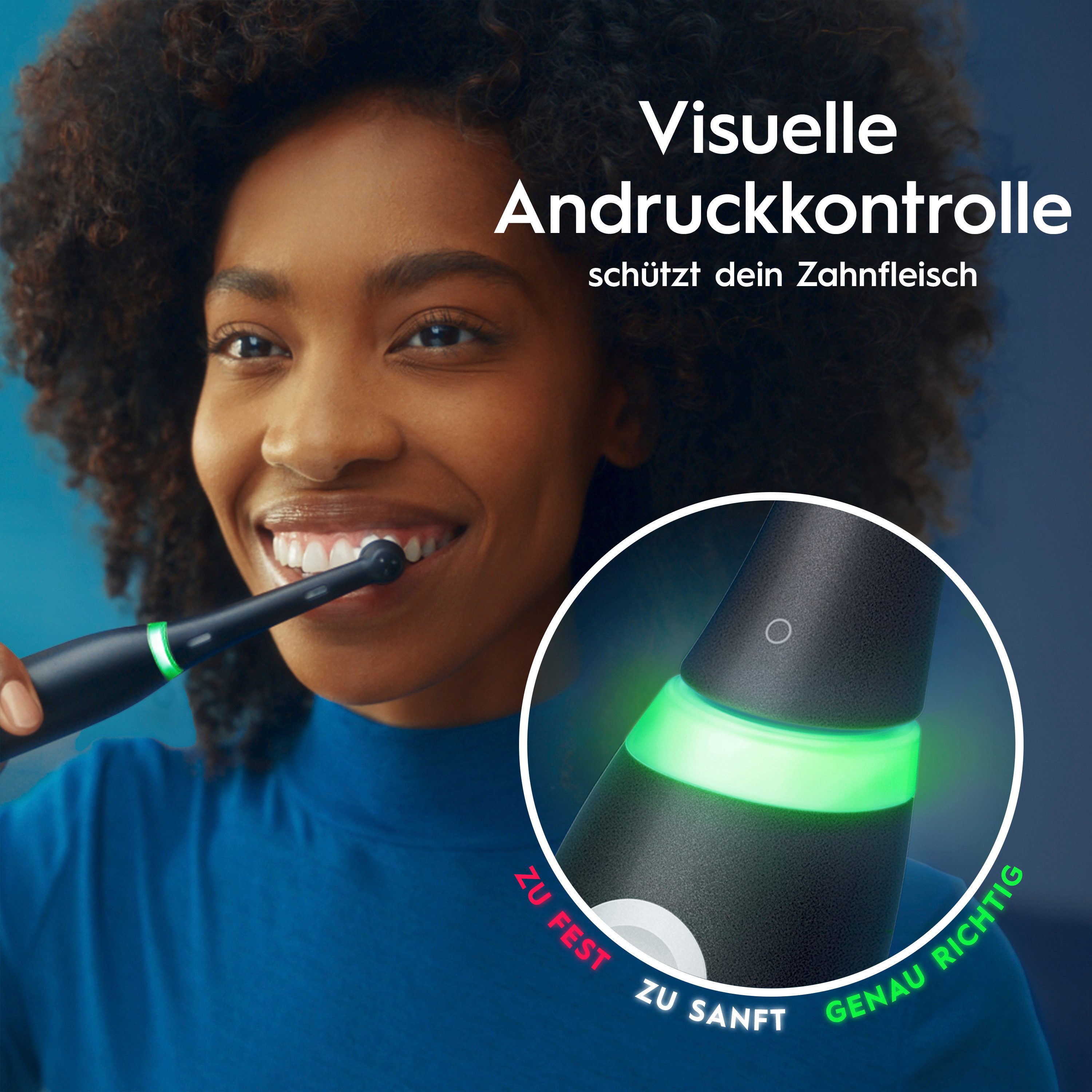 Oral-B Elektrische Zahnbürste iO Series 3 Doppelpack, Aufsteckbürsten: 2 St., Magnet-Technologie