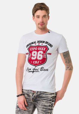 Cipo & Baxx T-Shirt mit coolem Frontprint