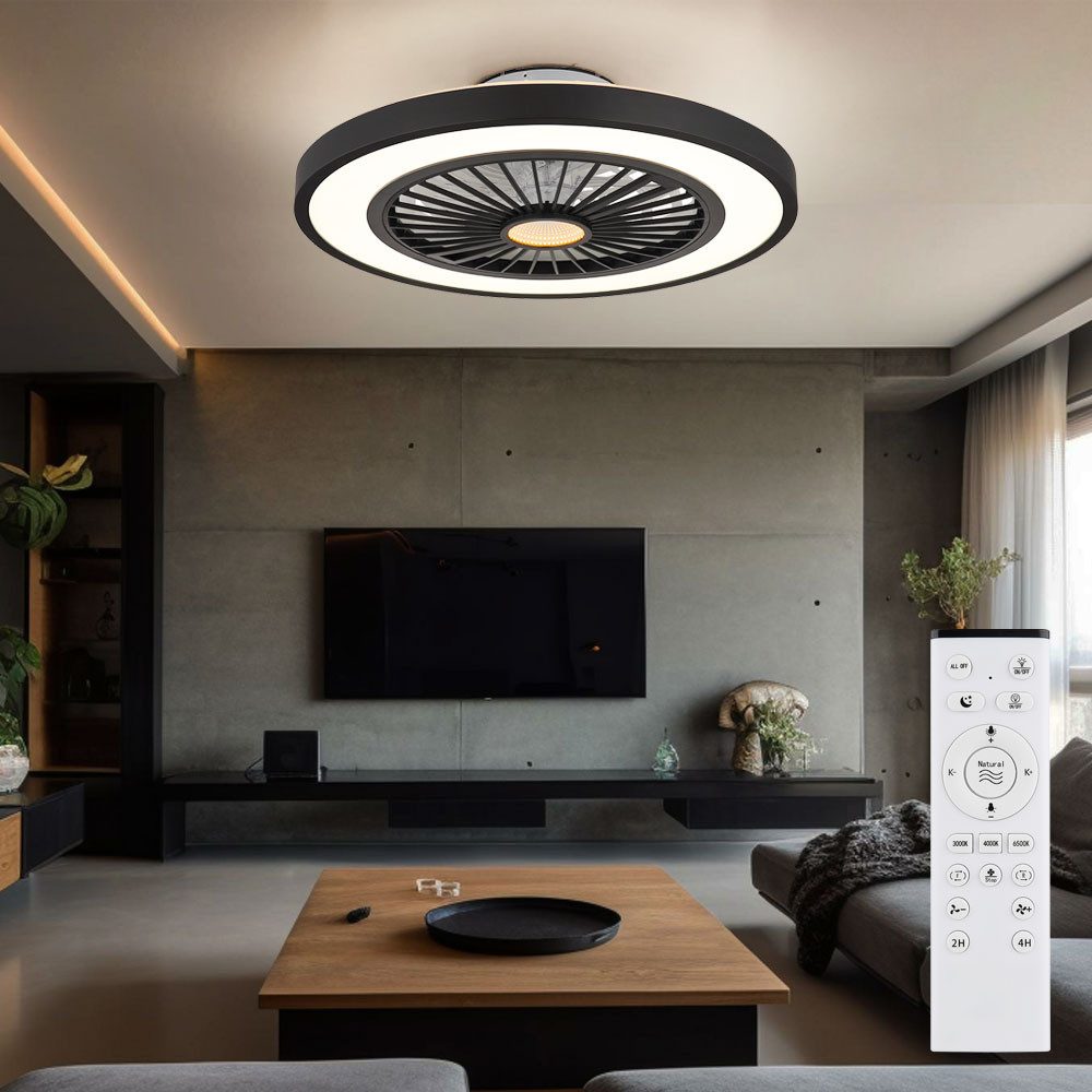 GLOBO LIGHTING Deckenventilator, LED Deckenventilator Fernbedienung günstig online kaufen