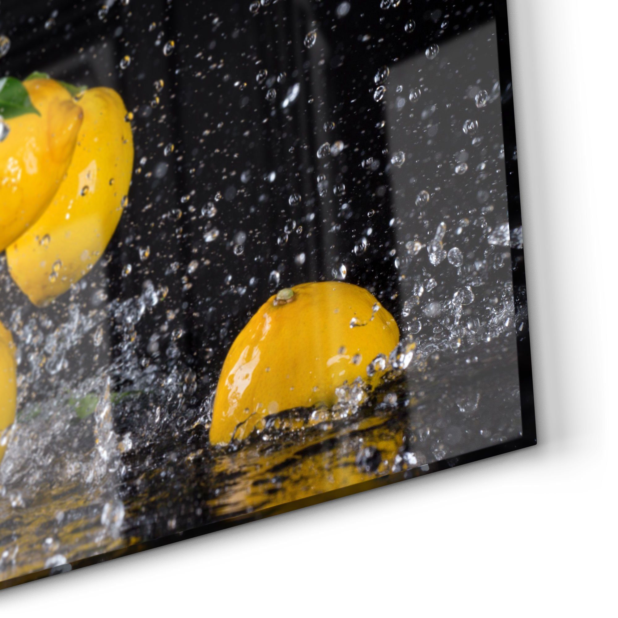 DEQORI Glas Wasserperlen', und Küchenrückwand Herdblende Badrückwand Spritzschutz 'Zitronen