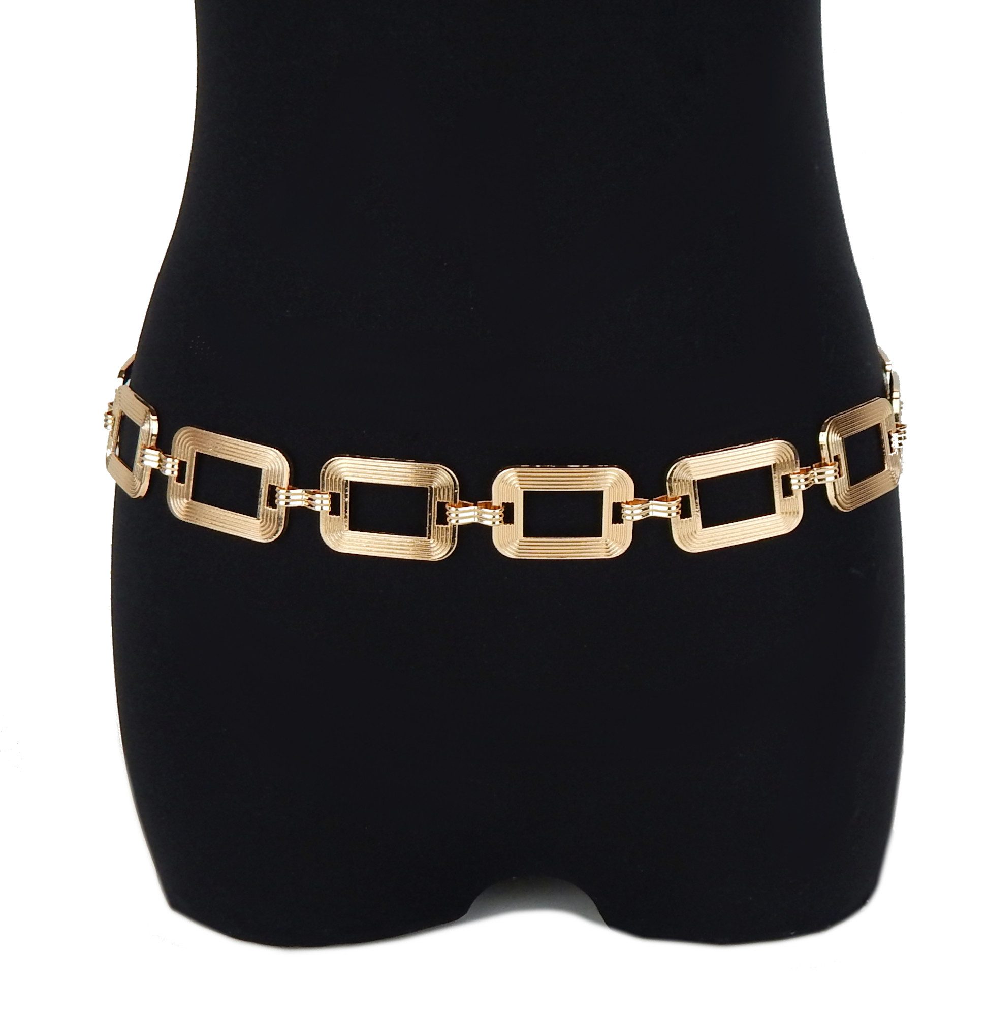 Ella Jonte Kettengürtel Rechtecke 70er Jahre Style verstellbar Vintage günstig online kaufen