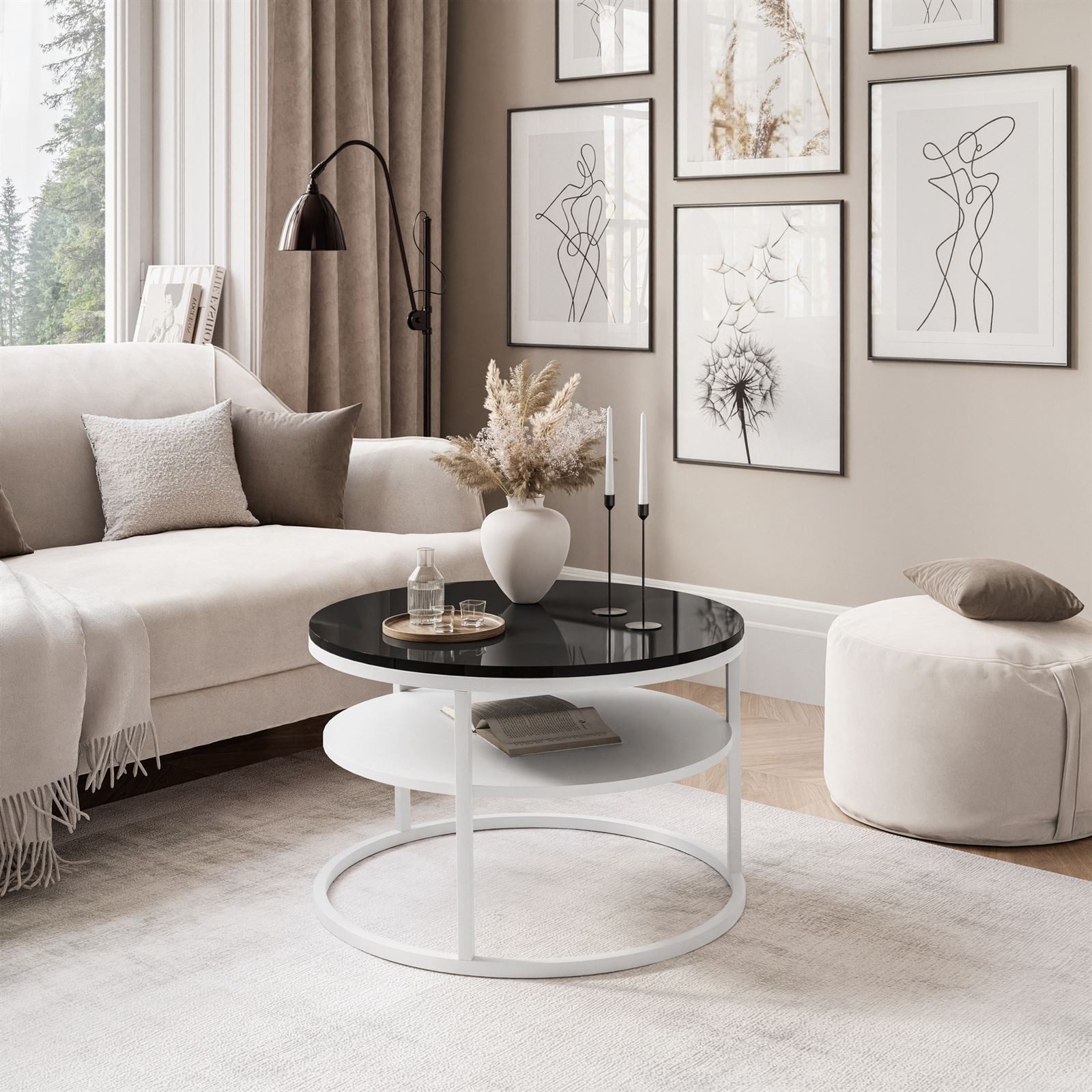 Lookway Couchtisch Ciri 60 mit Ablage, günstig online kaufen