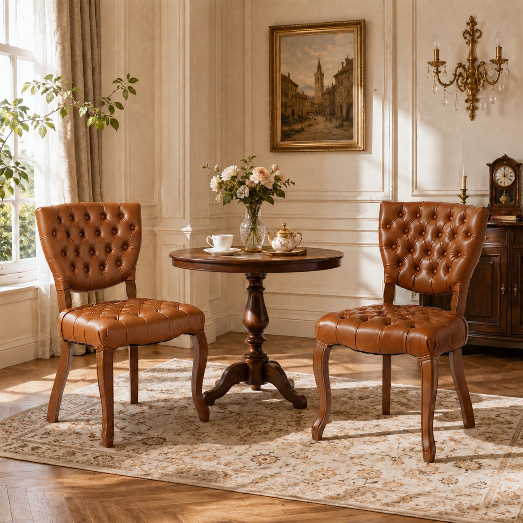 HomeMiYN Esszimmersessel (Set), Esszimmerstuhl Kunstleder Polsterstuhl modern, bis 120 kg