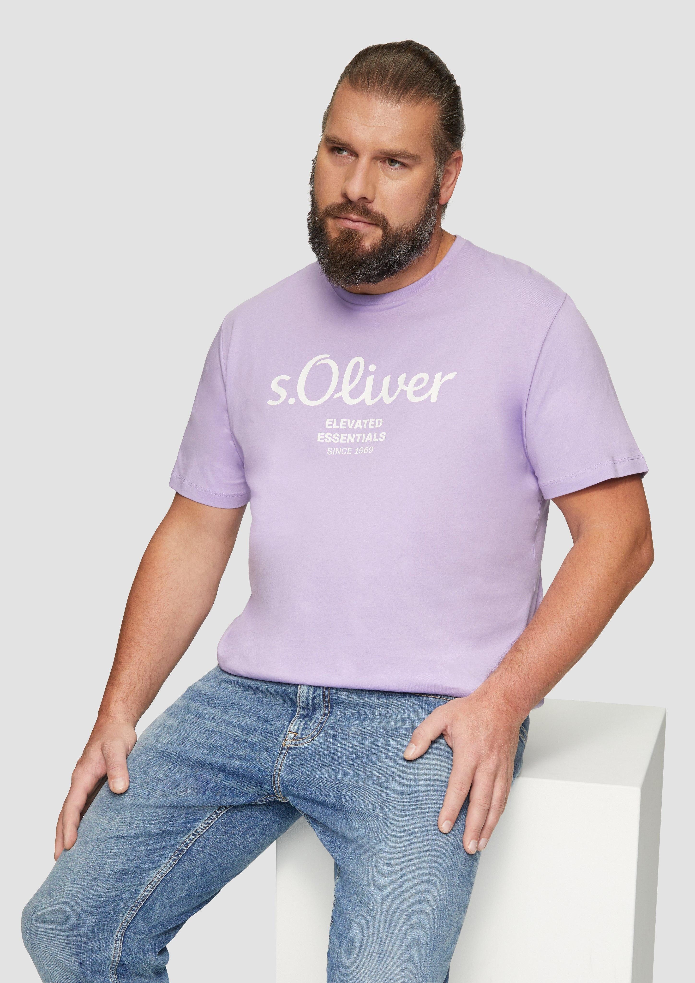 s.Oliver Kurzarmshirt T-Shirt mit Logo-Print günstig online kaufen